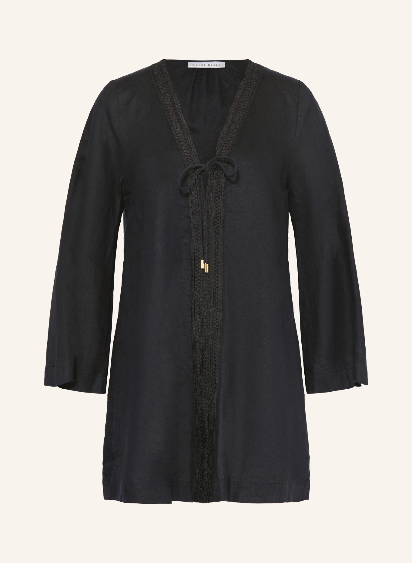 heidi klein Strandkleid METEORA aus Leinen: SCHWARZ