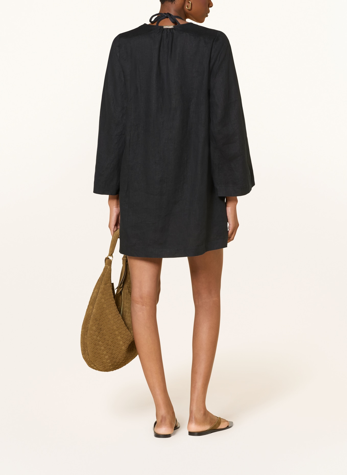 heidi klein Strandkleid METEORA aus Leinen: SCHWARZ