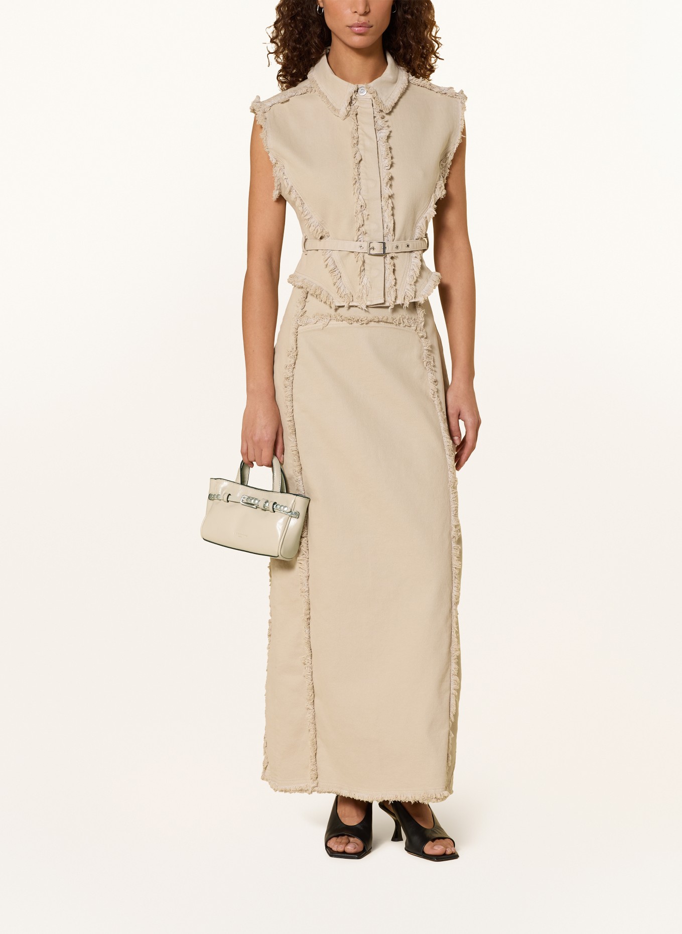 LIEBESKIND Handtas NORI XS met studs: CRÈME