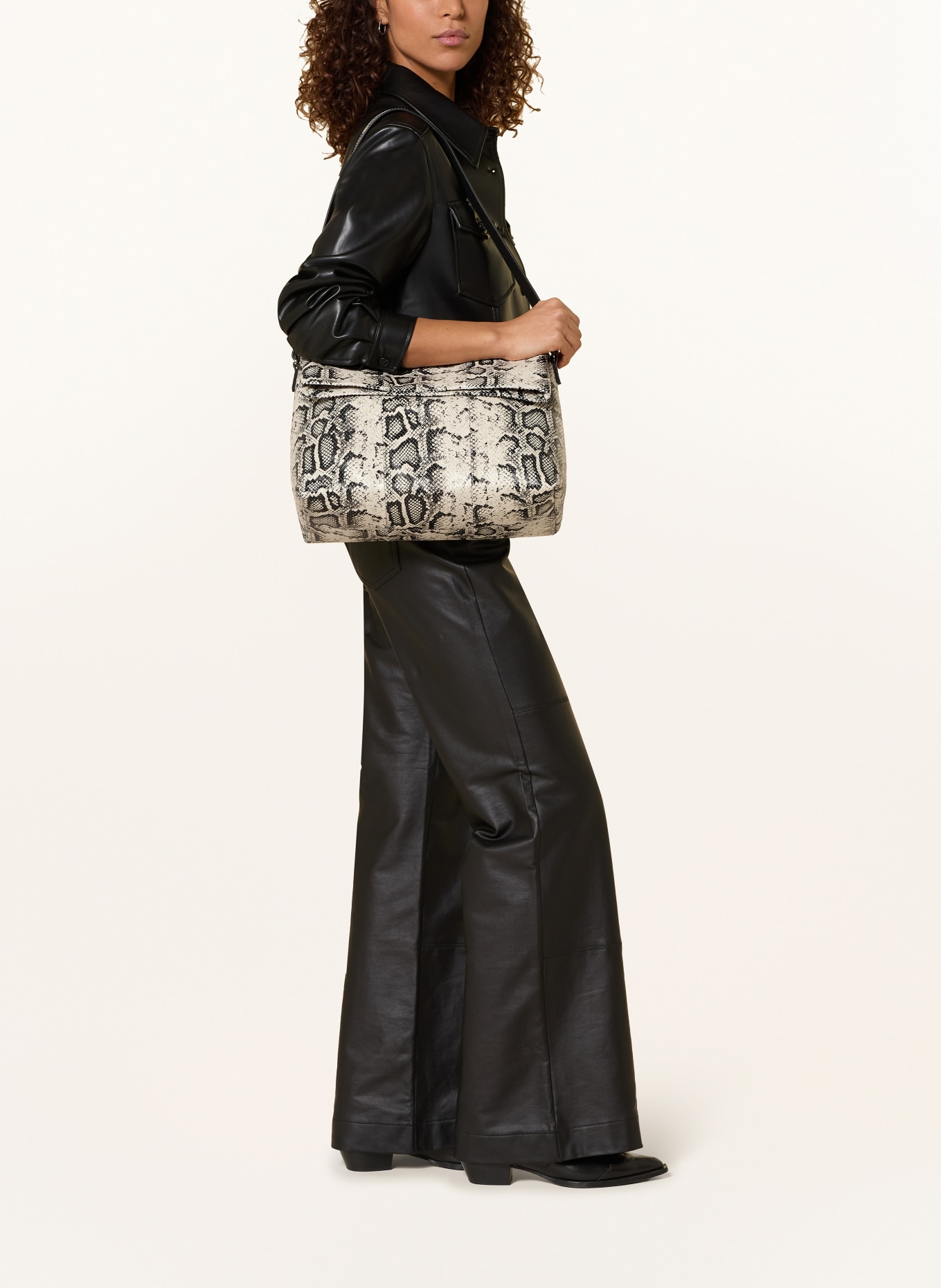 LIEBESKIND Schoudertas FIONA: ECRU / ZWART