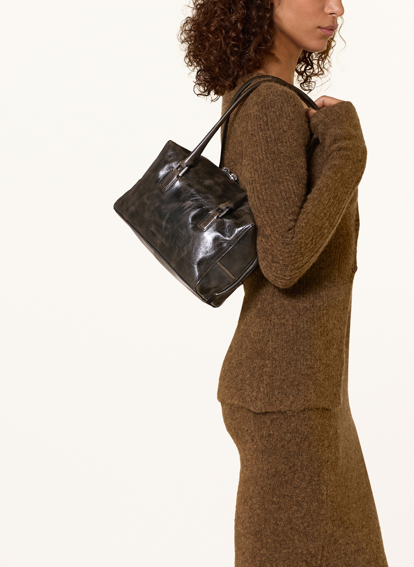 LIEBESKIND Handtas KAYLA SATCHEL: MARRON FONCÉ