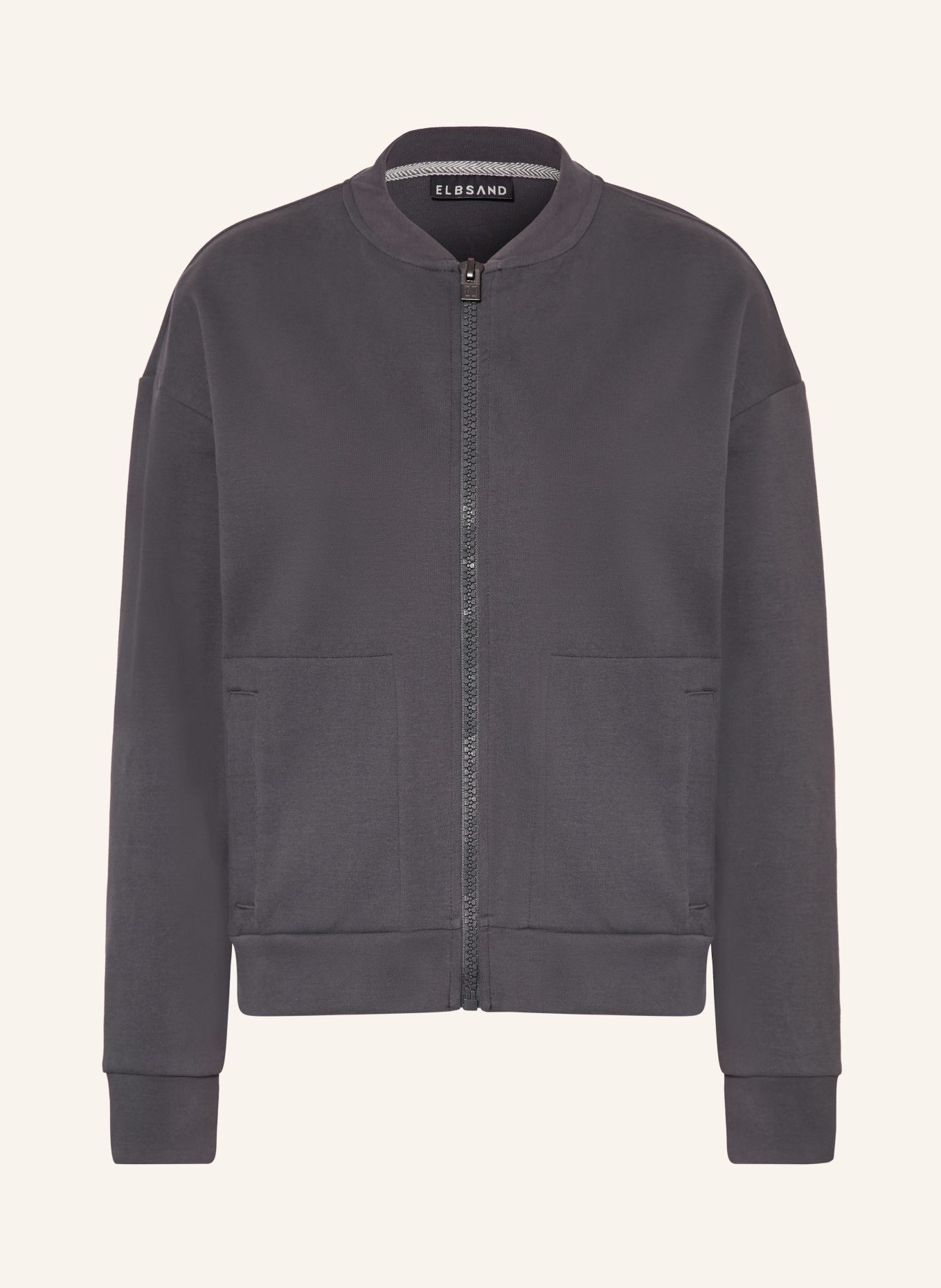 ELBSAND ENID Sweat Jacket: DARK GRAY