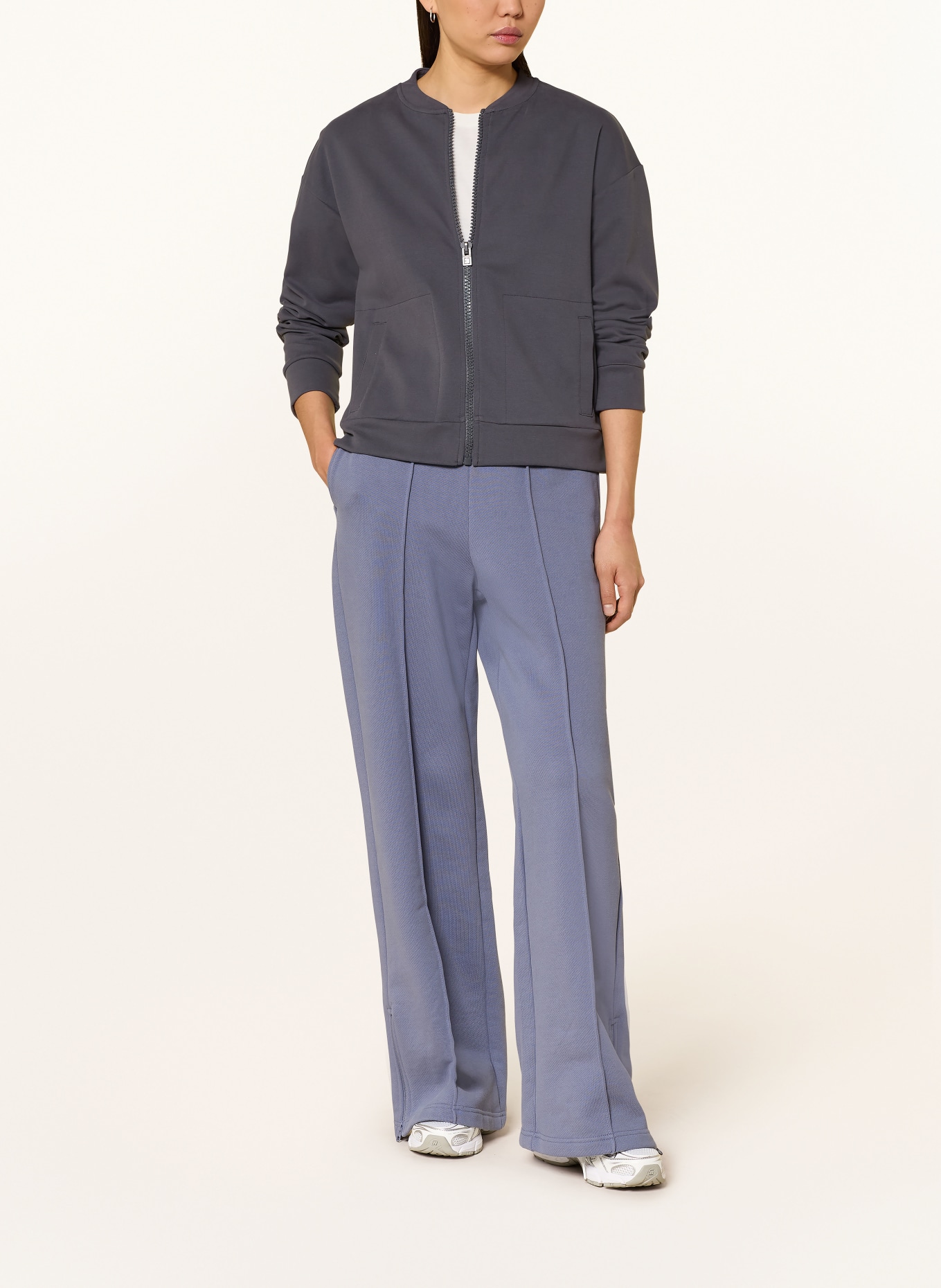 ELBSAND ENID Sweat Jacket: DARK GRAY