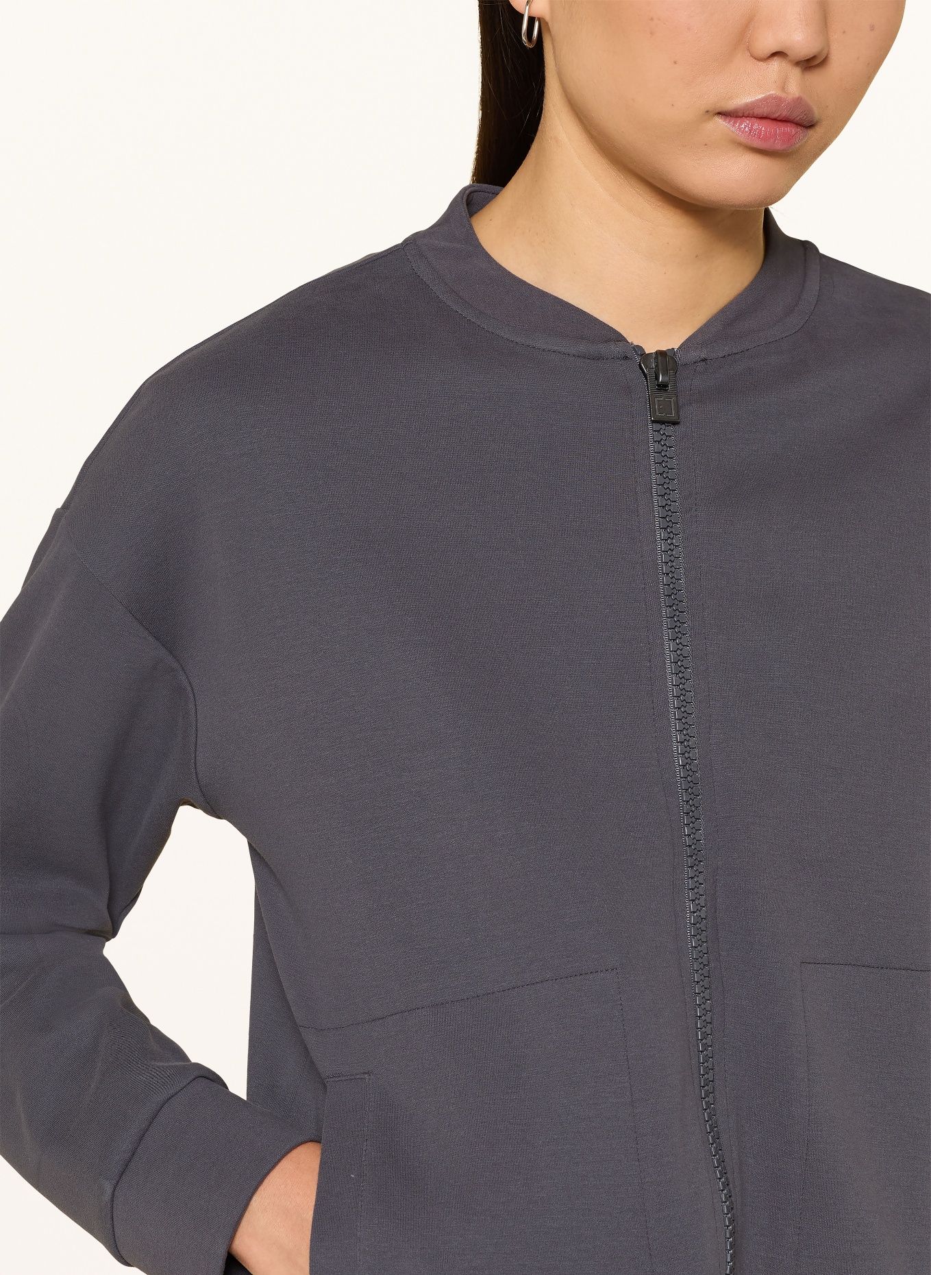ELBSAND ENID Sweat Jacket: DARK GRAY