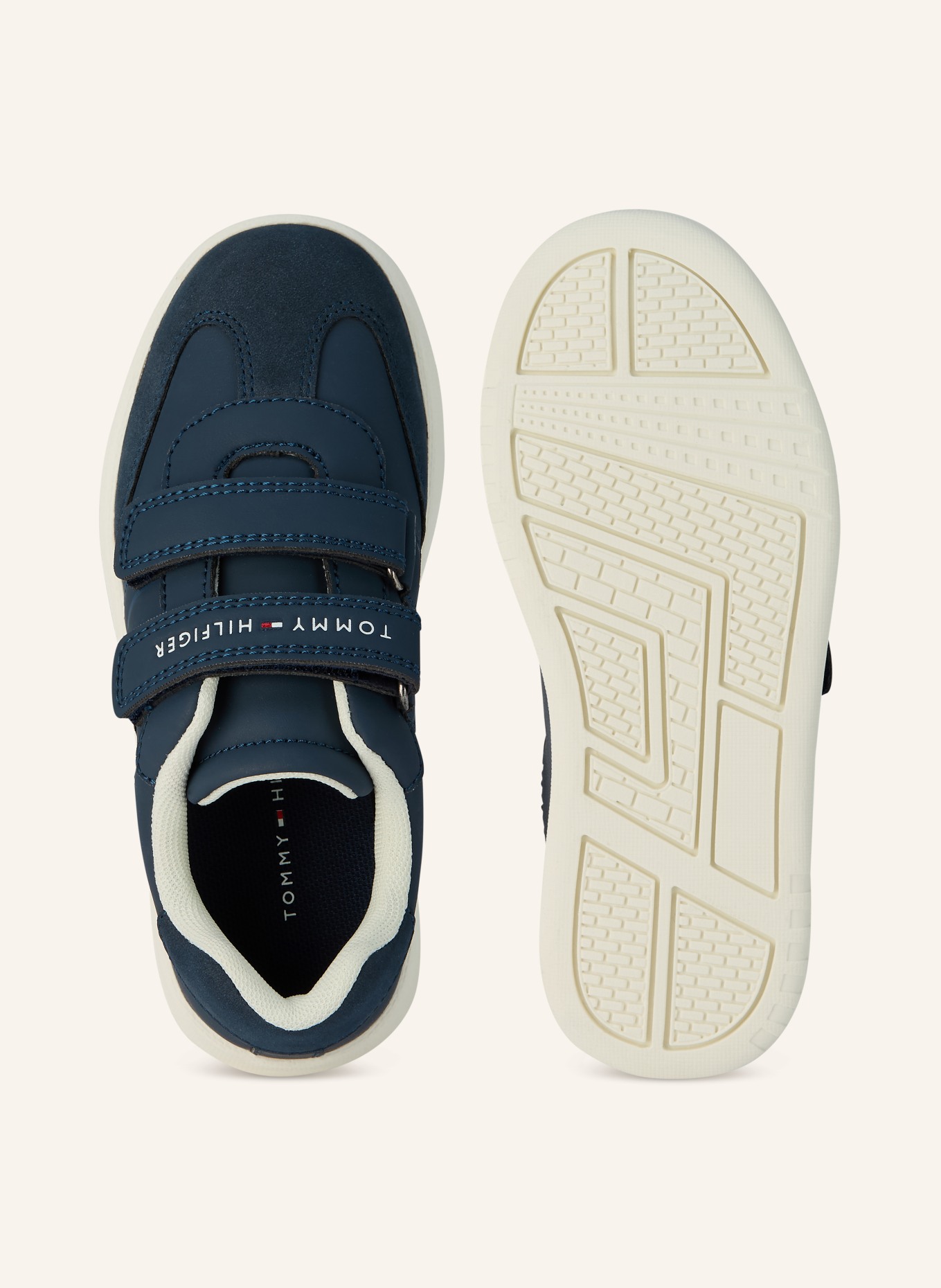 TOMMY HILFIGER sneaker: DARK BLUE / CREAM