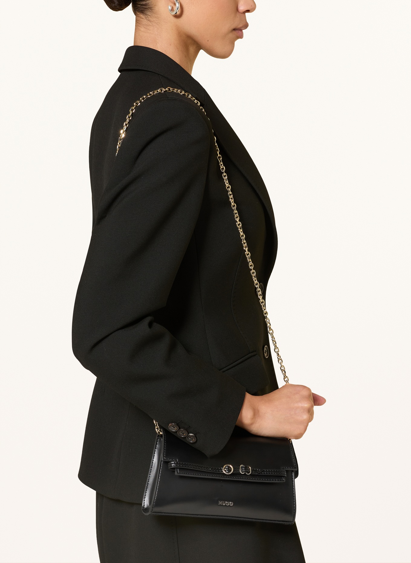 HUGO Clutch SYNDRA: ZWART