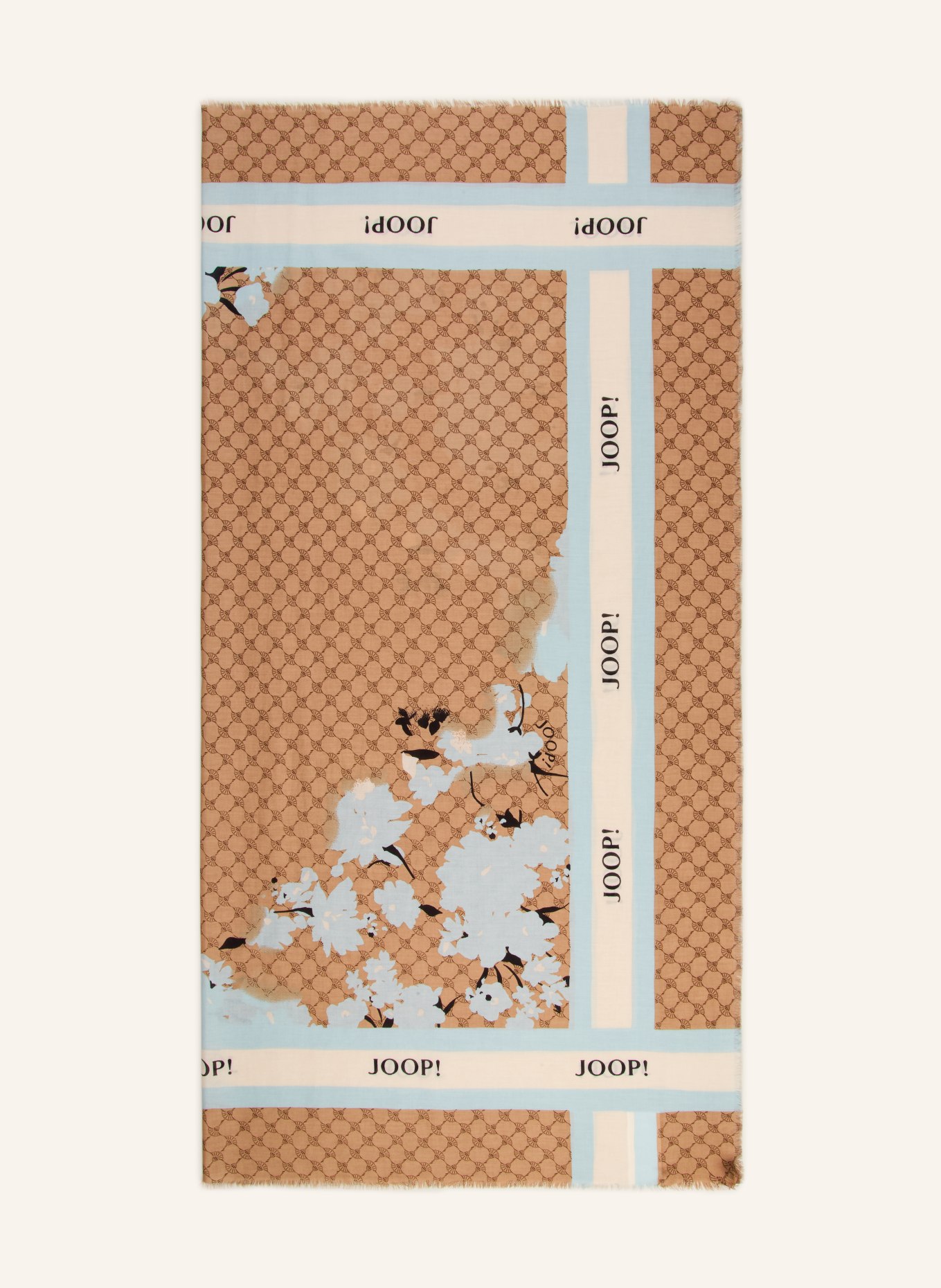 JOOP! ADALIA scarf: CAMEL / CREAM / LIGHT BLUE