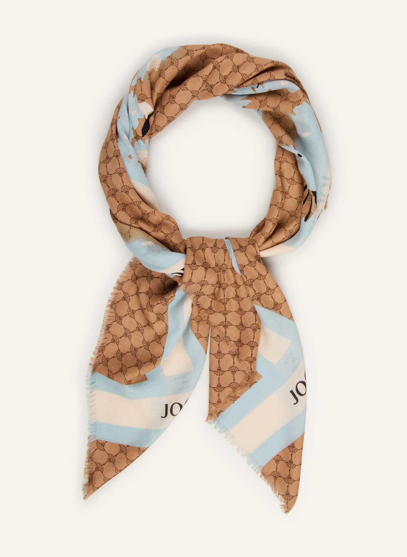 JOOP! ADALIA scarf: CAMEL / CREAM / LIGHT BLUE