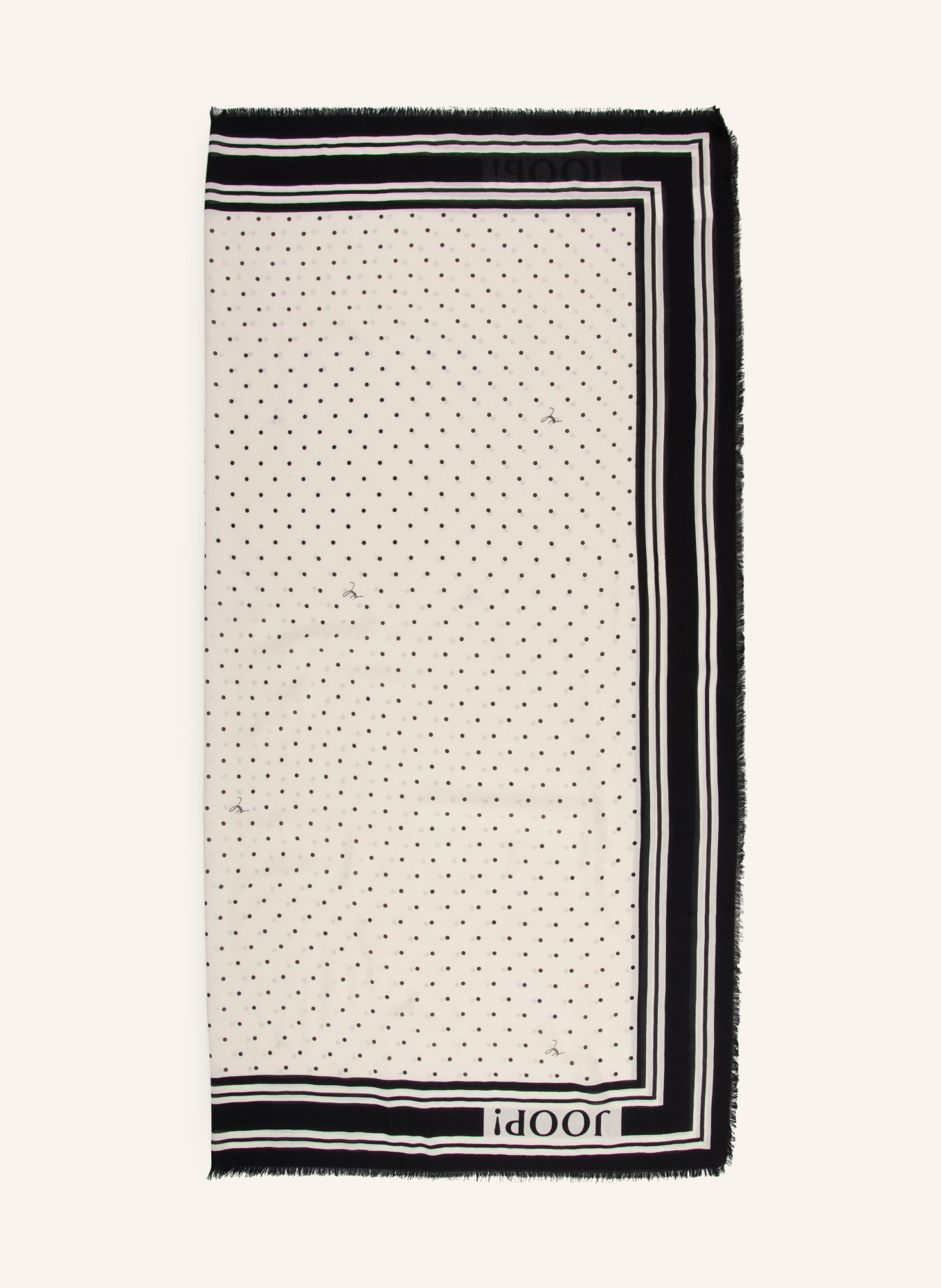 JOOP! ADALIZ scarf: CREAM / BLACK