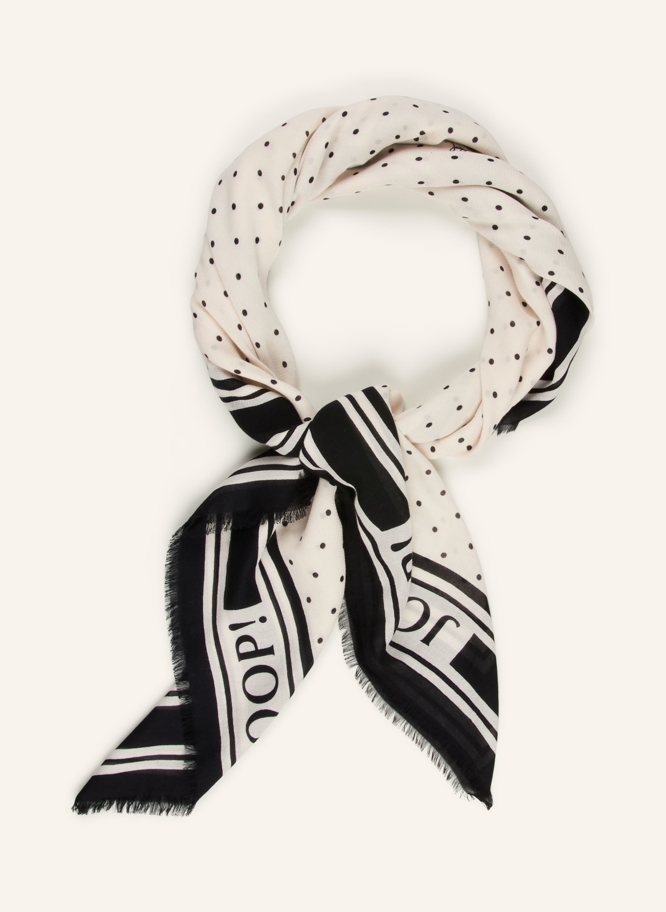 JOOP! ADALIZ scarf: CREAM / BLACK
