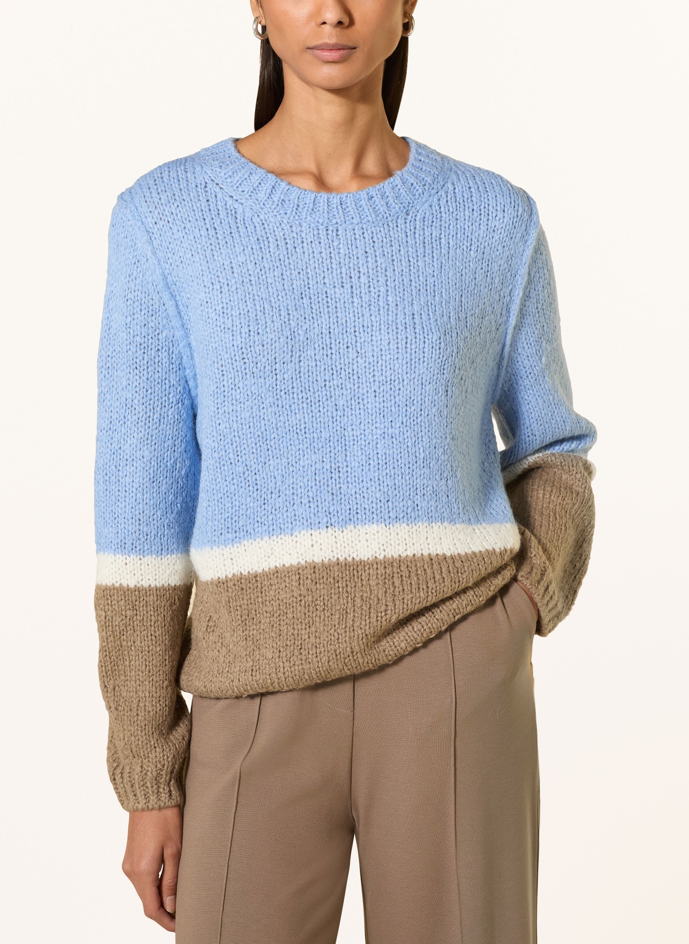 oui svetr: TMAVĚ MODRÁ / ČERNOŠEDÁ / BÍLÁ