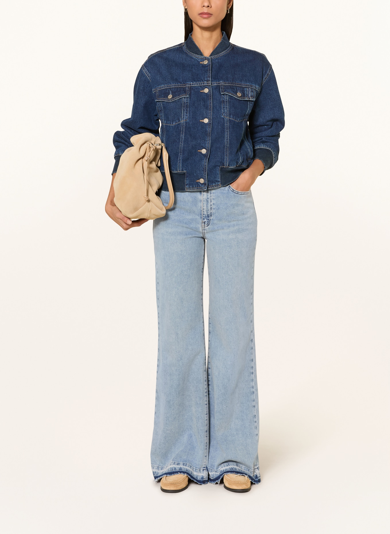 oui Wide-leg jeans: 5300 BLUE DENIM