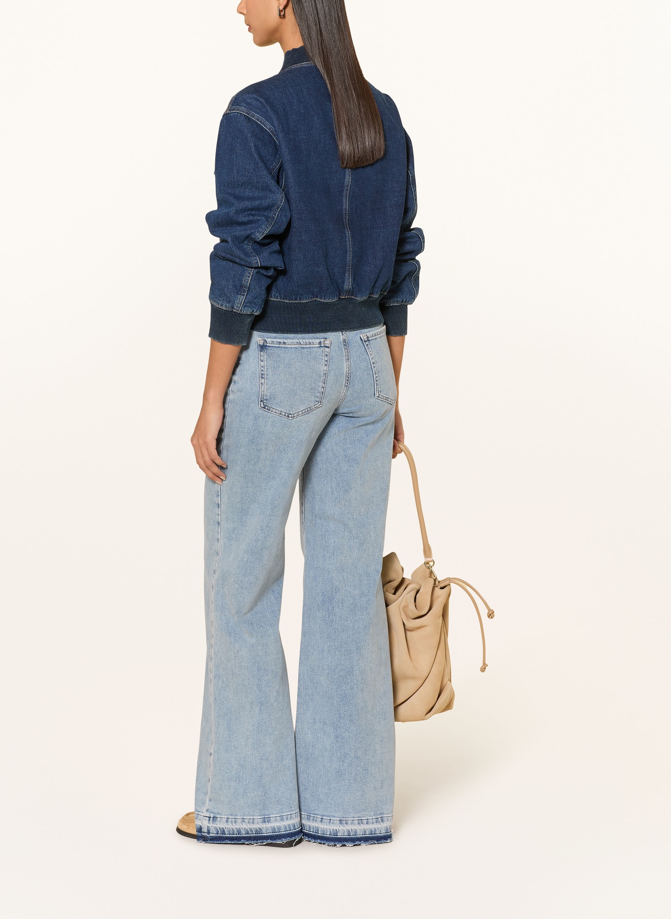 oui Wide-leg jeans: 5300 BLUE DENIM