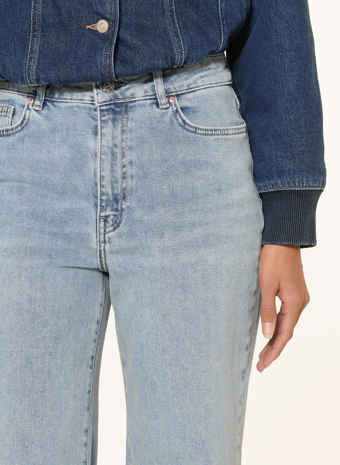 oui Wide-leg jeans: 5300 BLUE DENIM