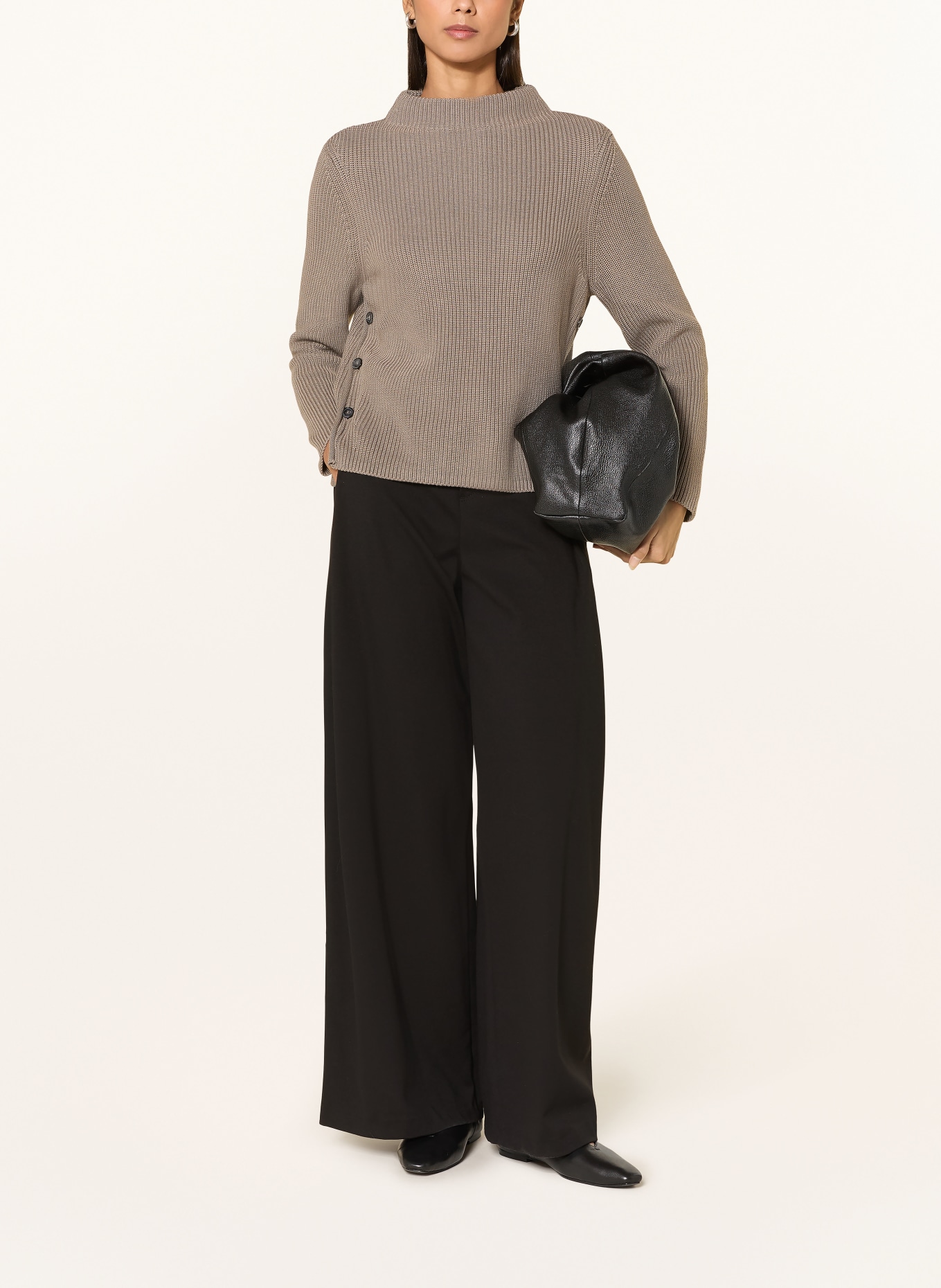 oui sweter: SZAROBRĄZOWY