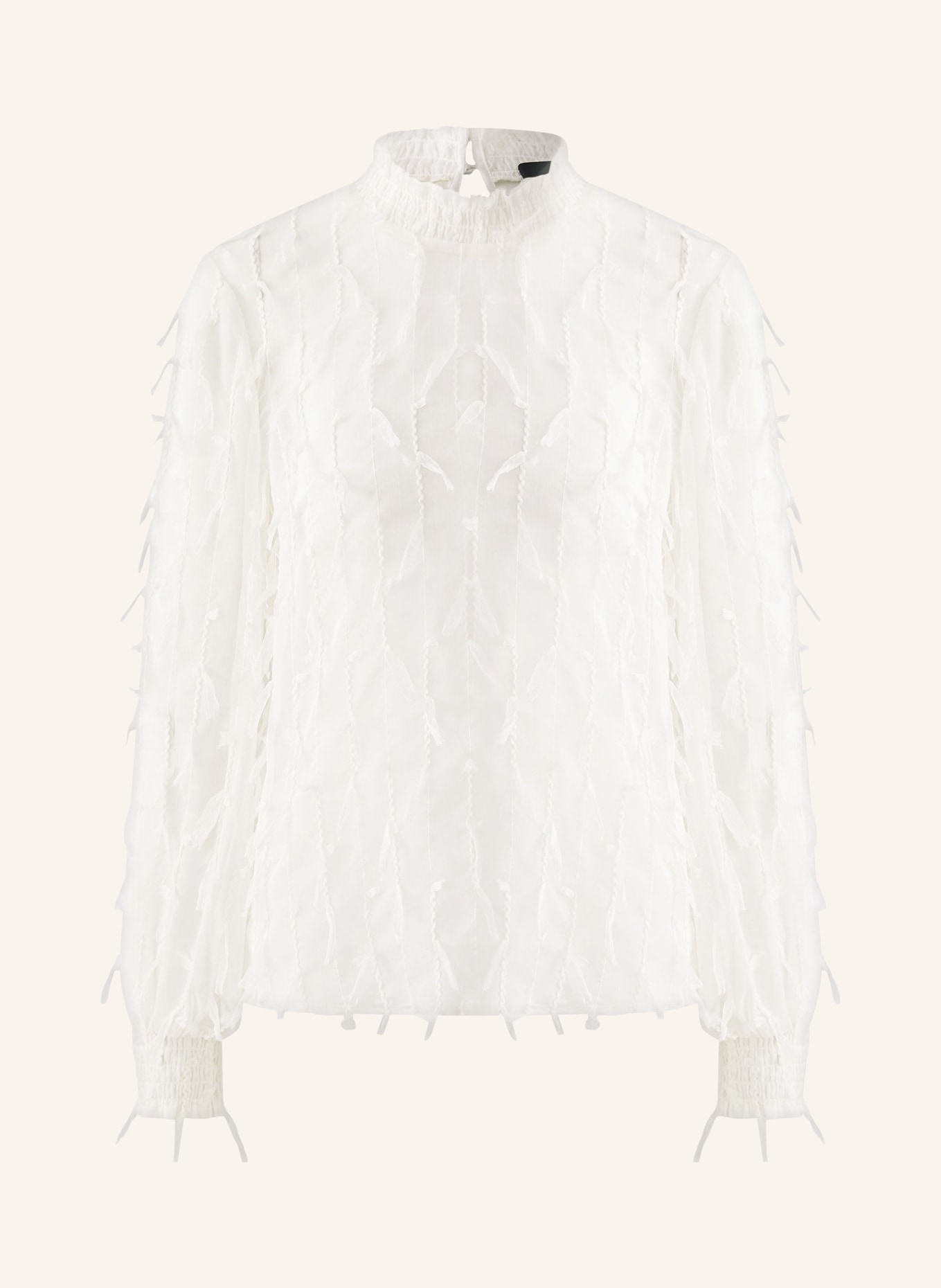 oui Blouse shirt with pleats: WHITE