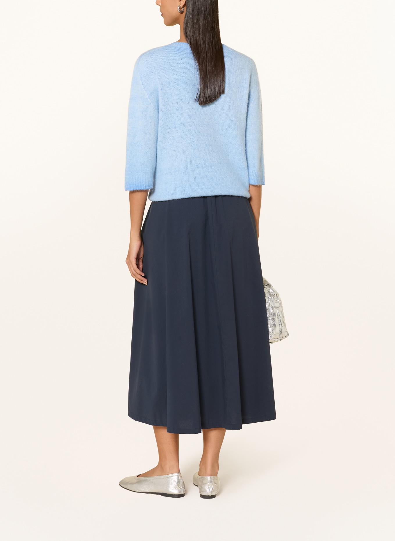 oui Pullover mit 3/4-Arm: HELLBLAU