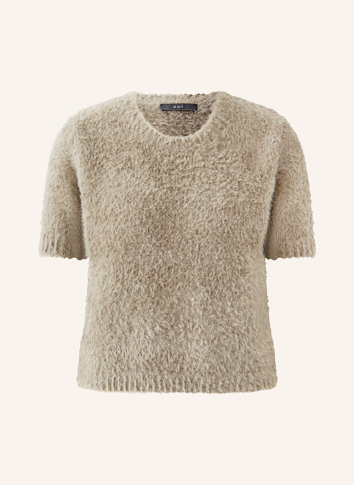 oui knit shirt: TAUPE