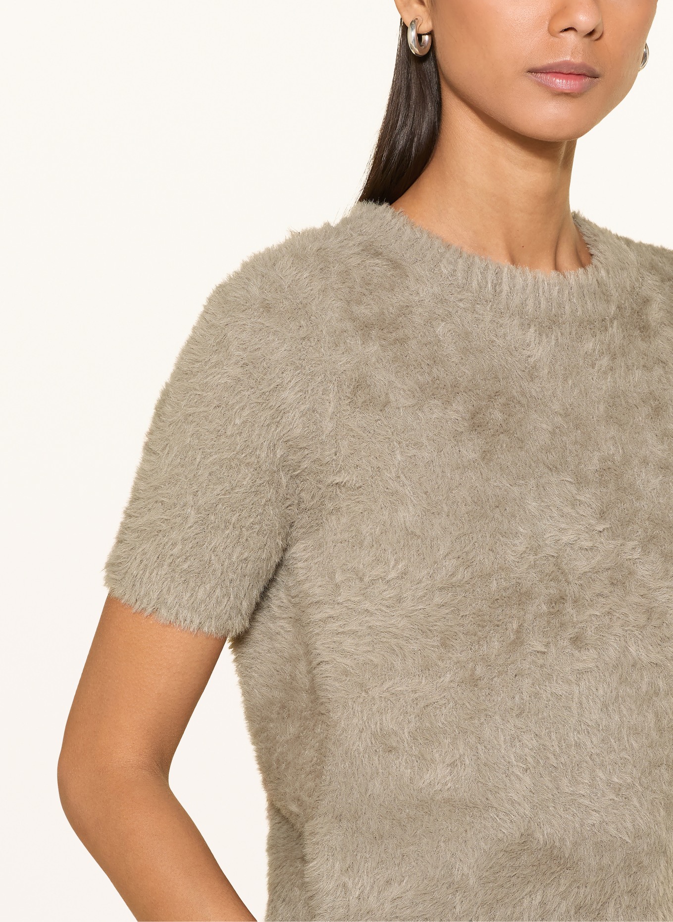 oui knit shirt: TAUPE