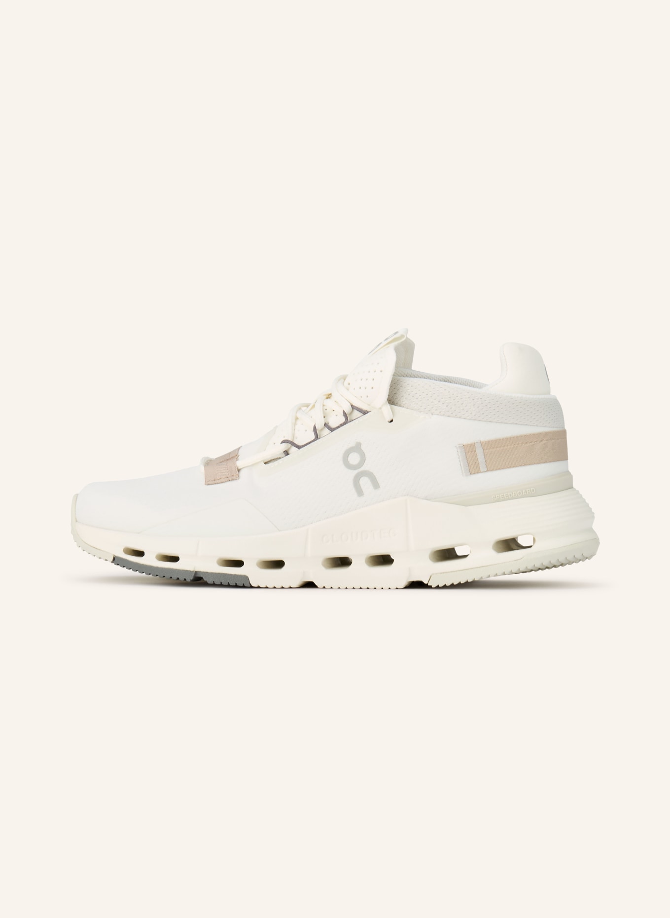 On Sneaker CLOUDNOVA 2: WEISS / CAMEL