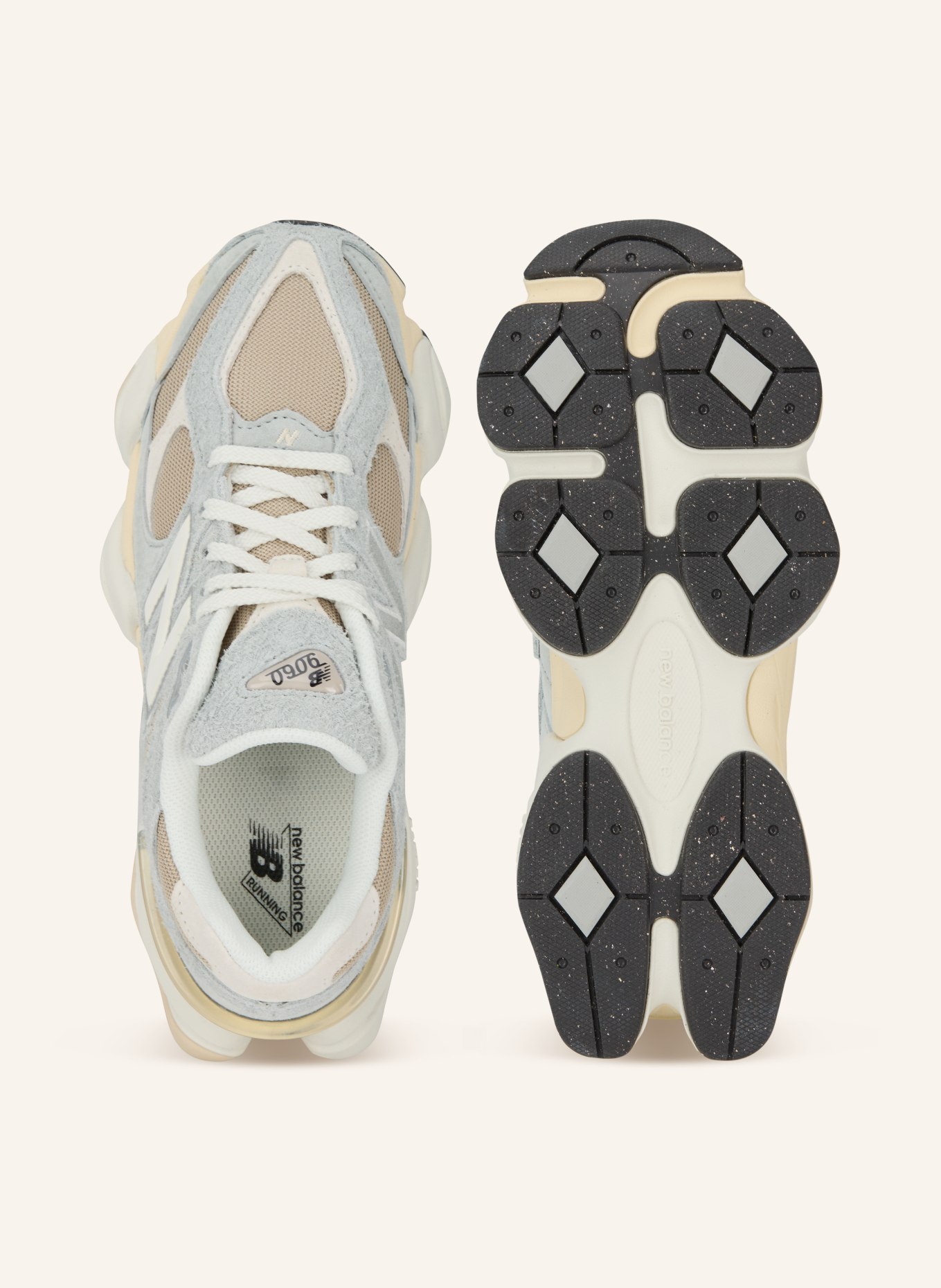 new balance Sneaker 9060: GRAY / BEIGE / WHITE