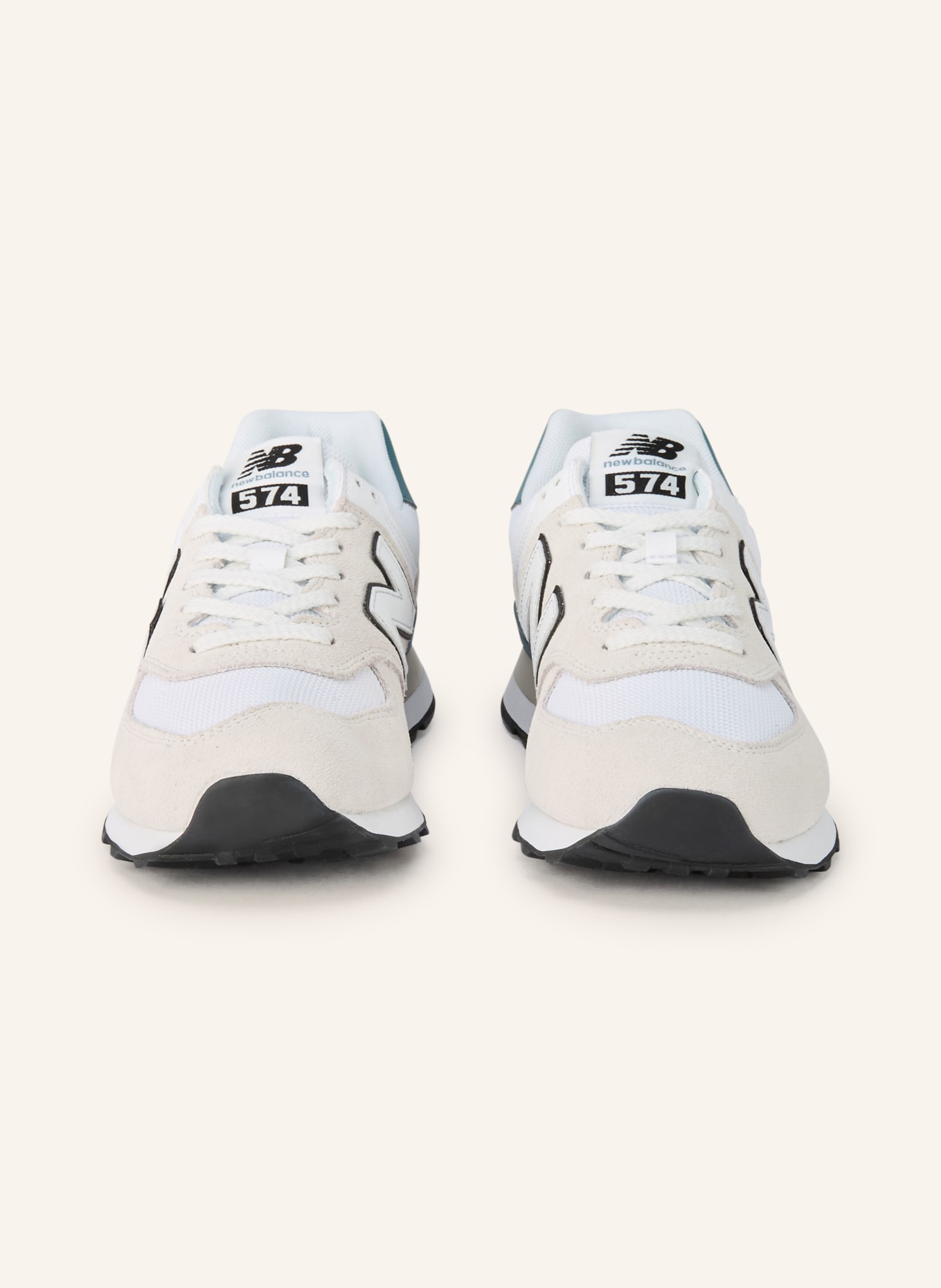 new balance Sneaker 574: ECRU / TEAL / WHITE