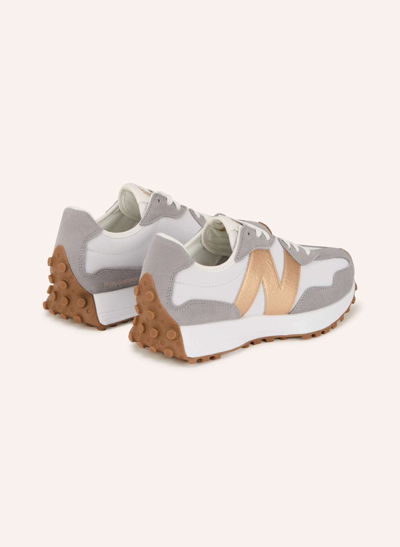 new balance Sneaker 327: DUNKELGRAU / GOLD / WEISS