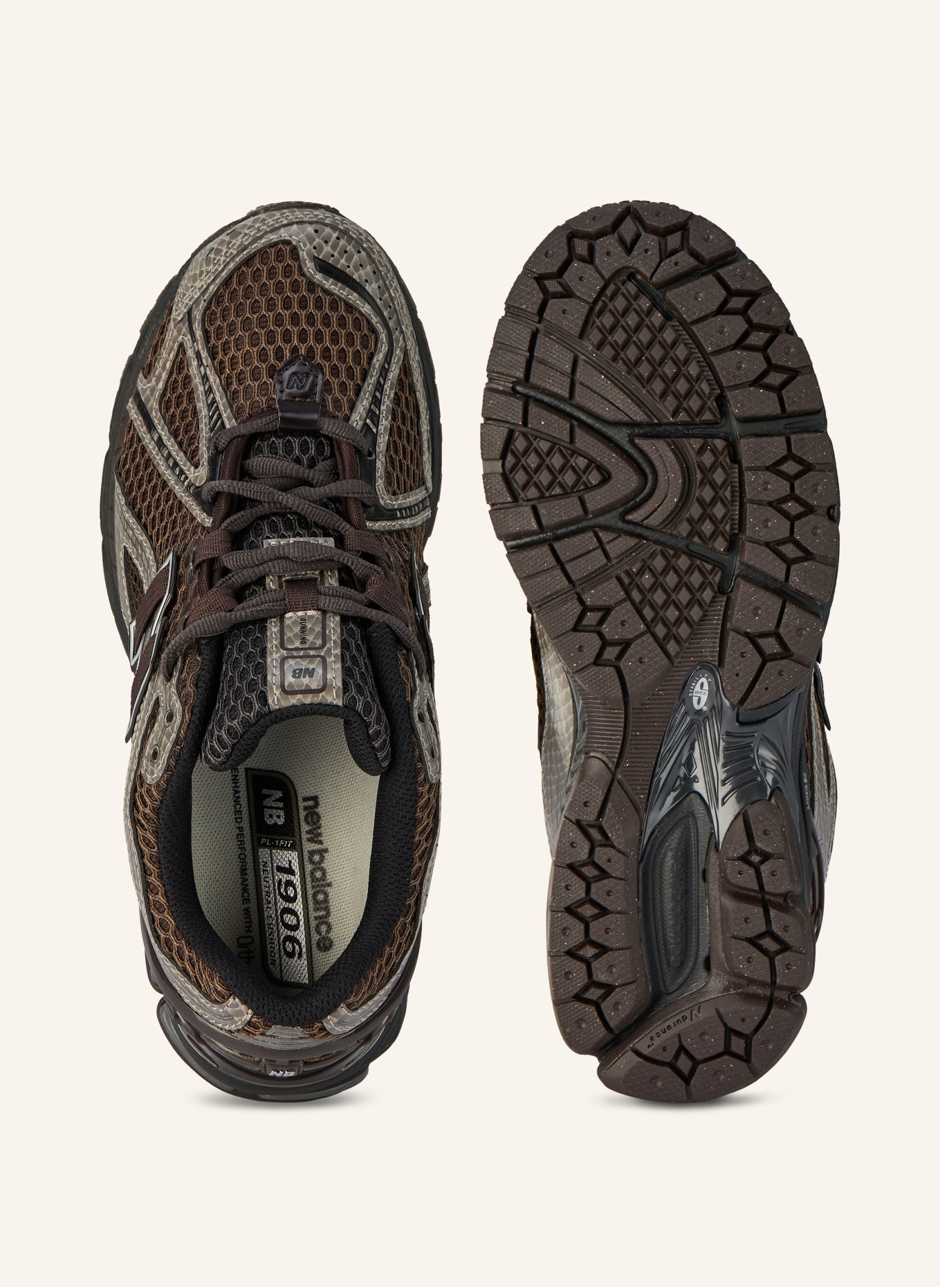new balance Sneaker 1906: DARK BROWN / TAUPE