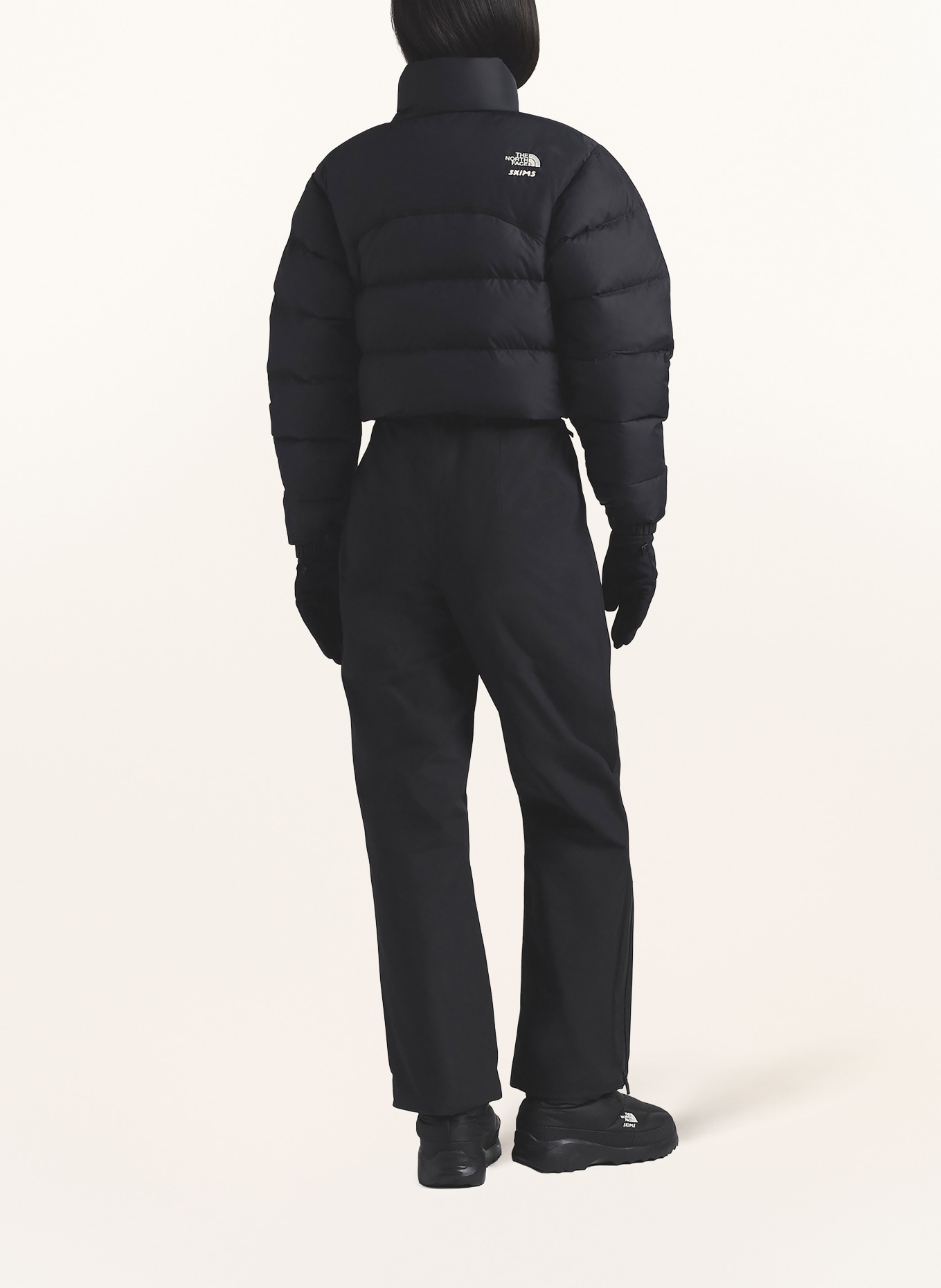 THE NORTH FACE x SKIMS TNF X PROJECT K 2000 RETRO SHRUNKEN NUPTSE down jacket: I3X SK Onyx