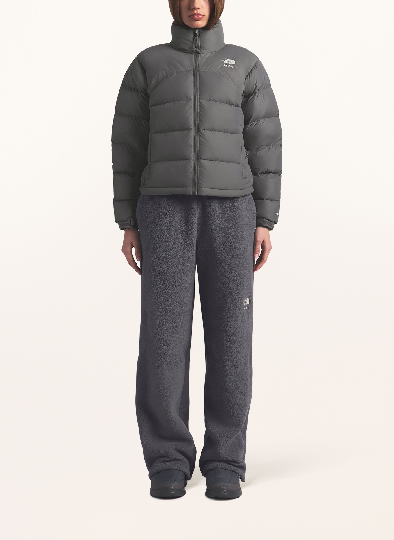 THE NORTH FACE x SKIMS TNF X PROJECT K 2000 RETRO SHRUNKEN NUPTSE down jacket: T8L SK Gunmetal