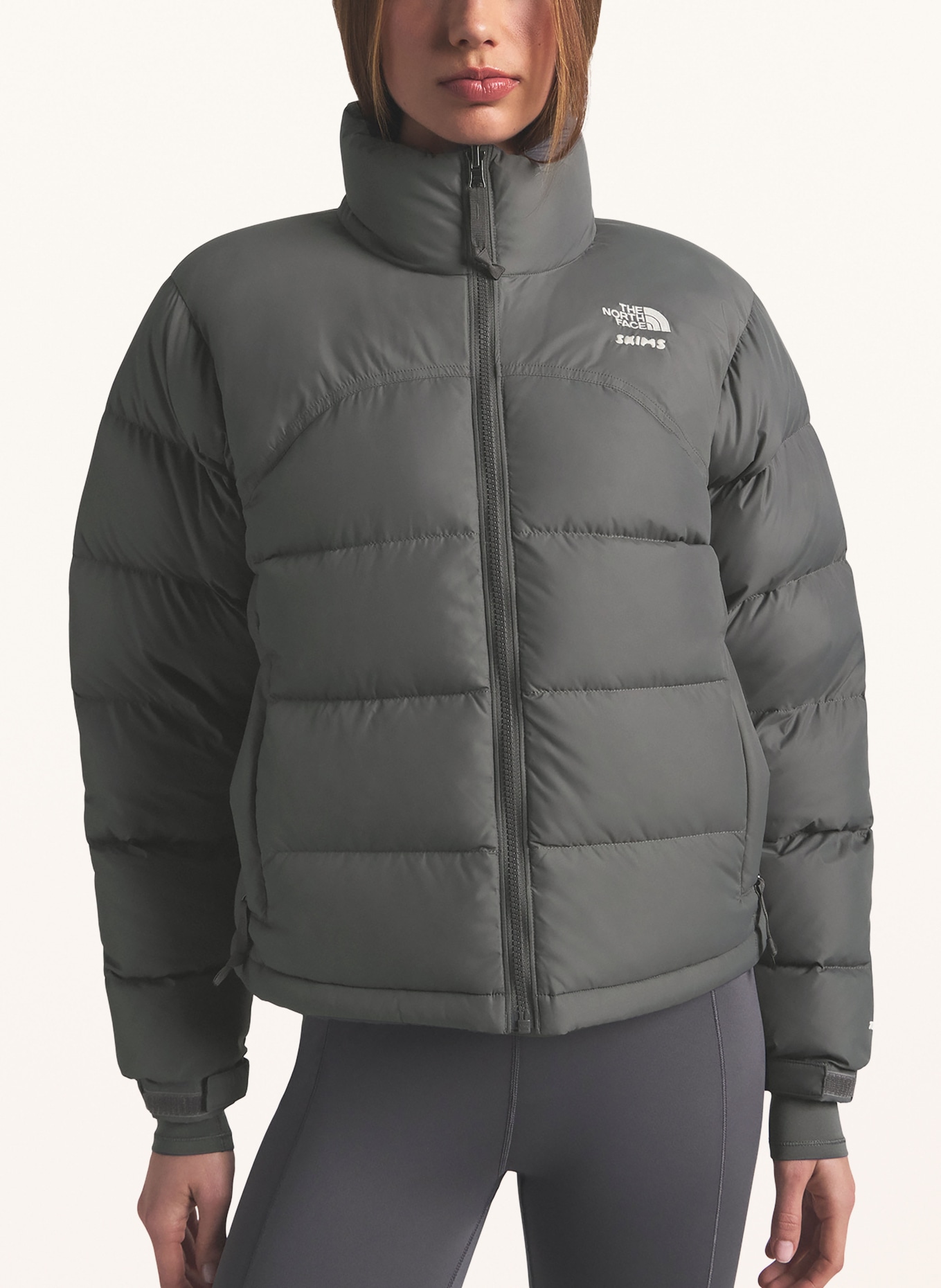 THE NORTH FACE x SKIMS TNF X PROJECT K 2000 RETRO SHRUNKEN NUPTSE down jacket: T8L SK Gunmetal