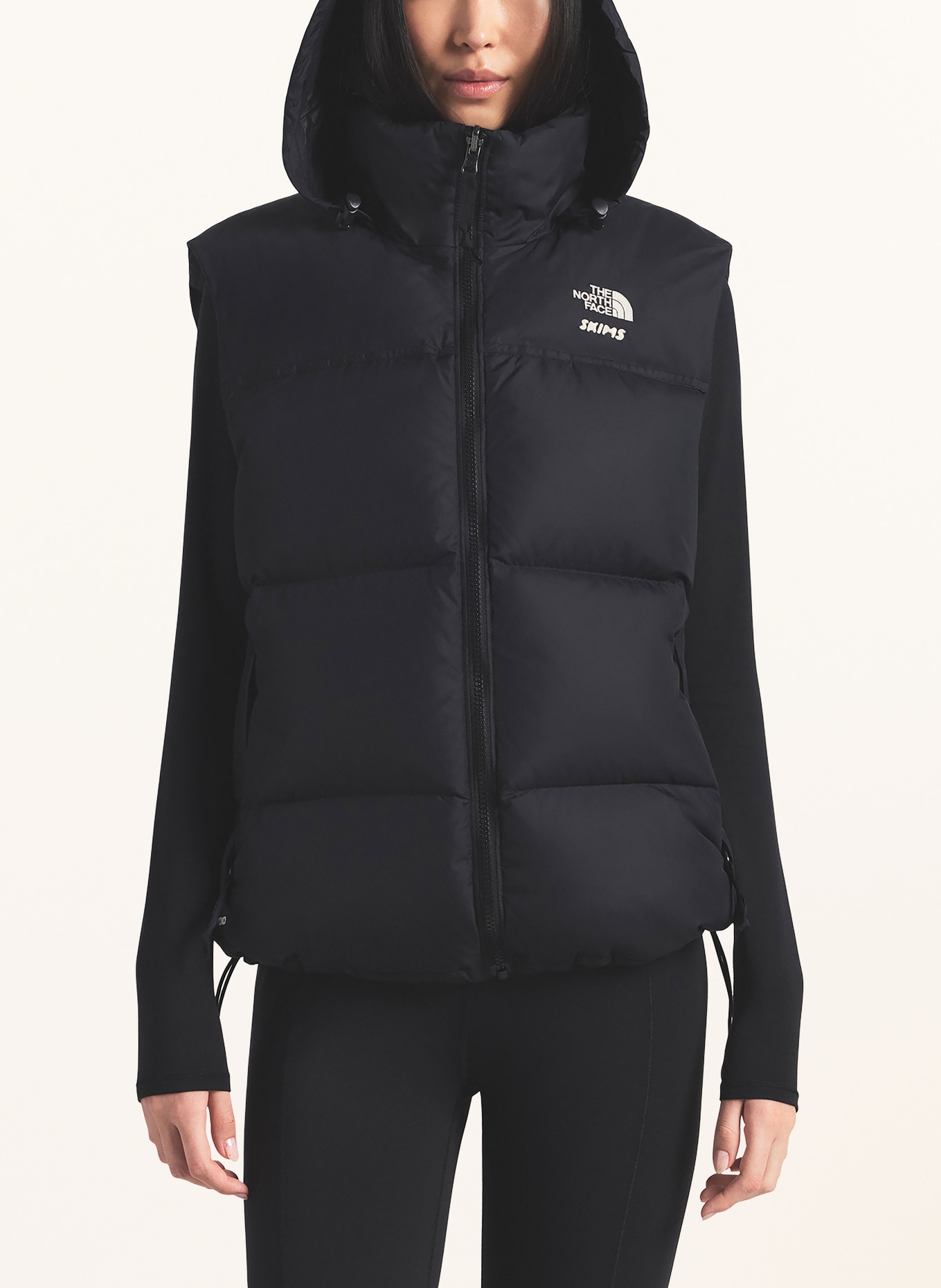 THE NORTH FACE x SKIMS TNF X PROJECT K NUPTSE down vest: I3X SK Onyx