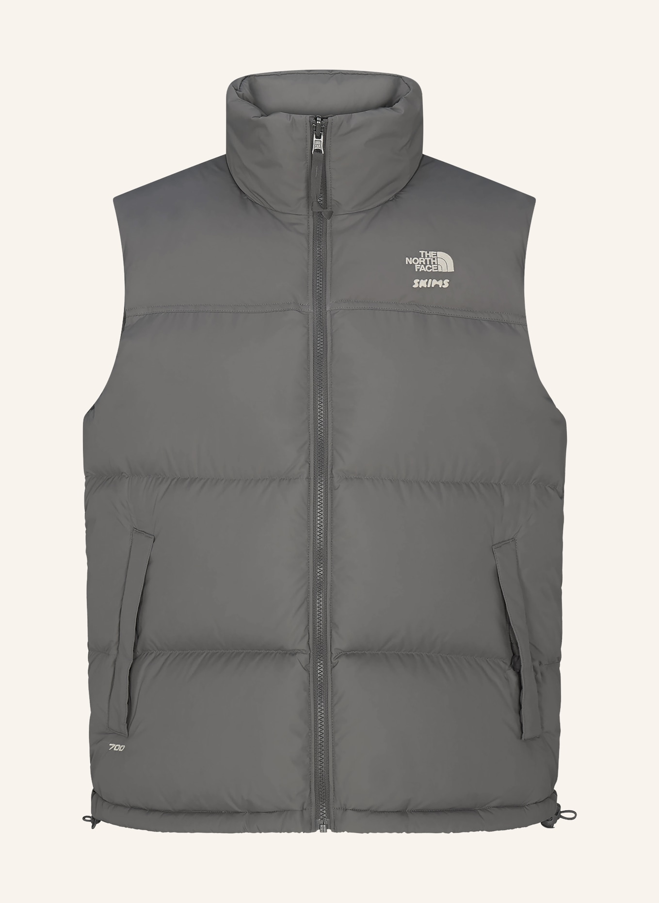 THE NORTH FACE x SKIMS TNF X PROJECT K NUPTSE down vest: T8L SK Gunmetal