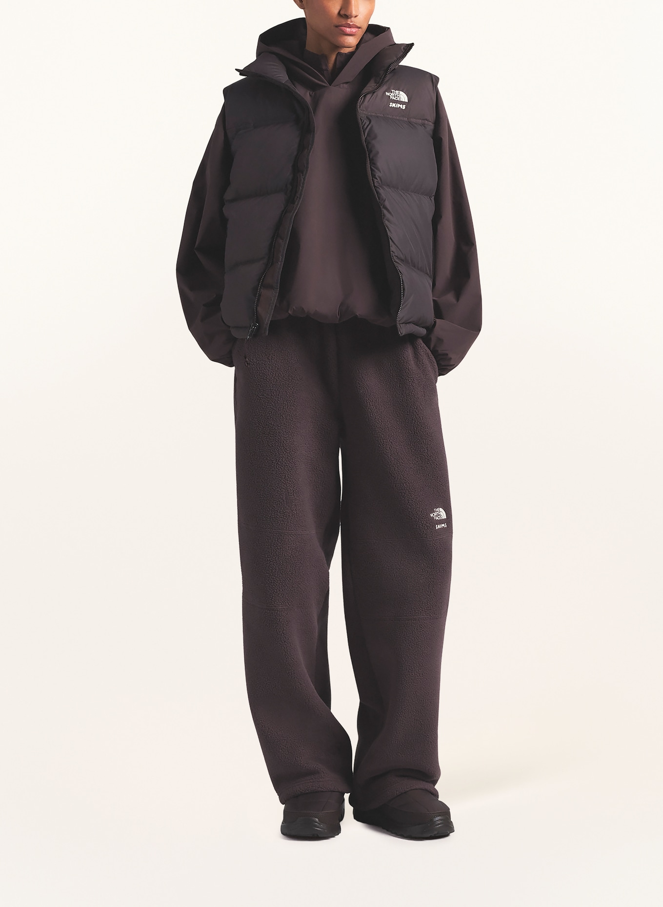 THE NORTH FACE x SKIMS TNF X PROJECT K NUPTSE down vest: T7X SK Phoenix