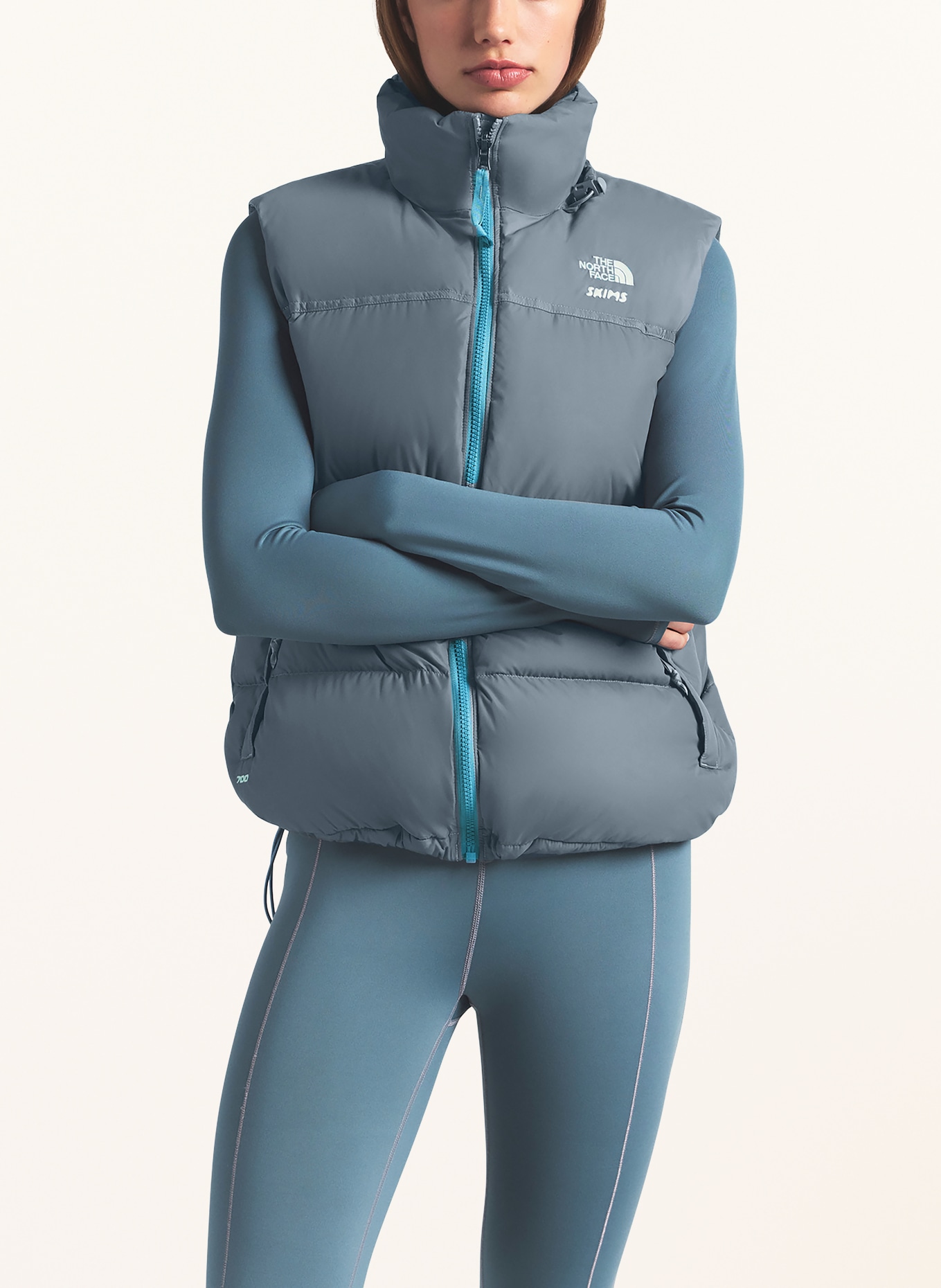 THE NORTH FACE x SKIMS Daunenweste TNF X PROJECT K NUPTSE: T8Q SK Kyanite