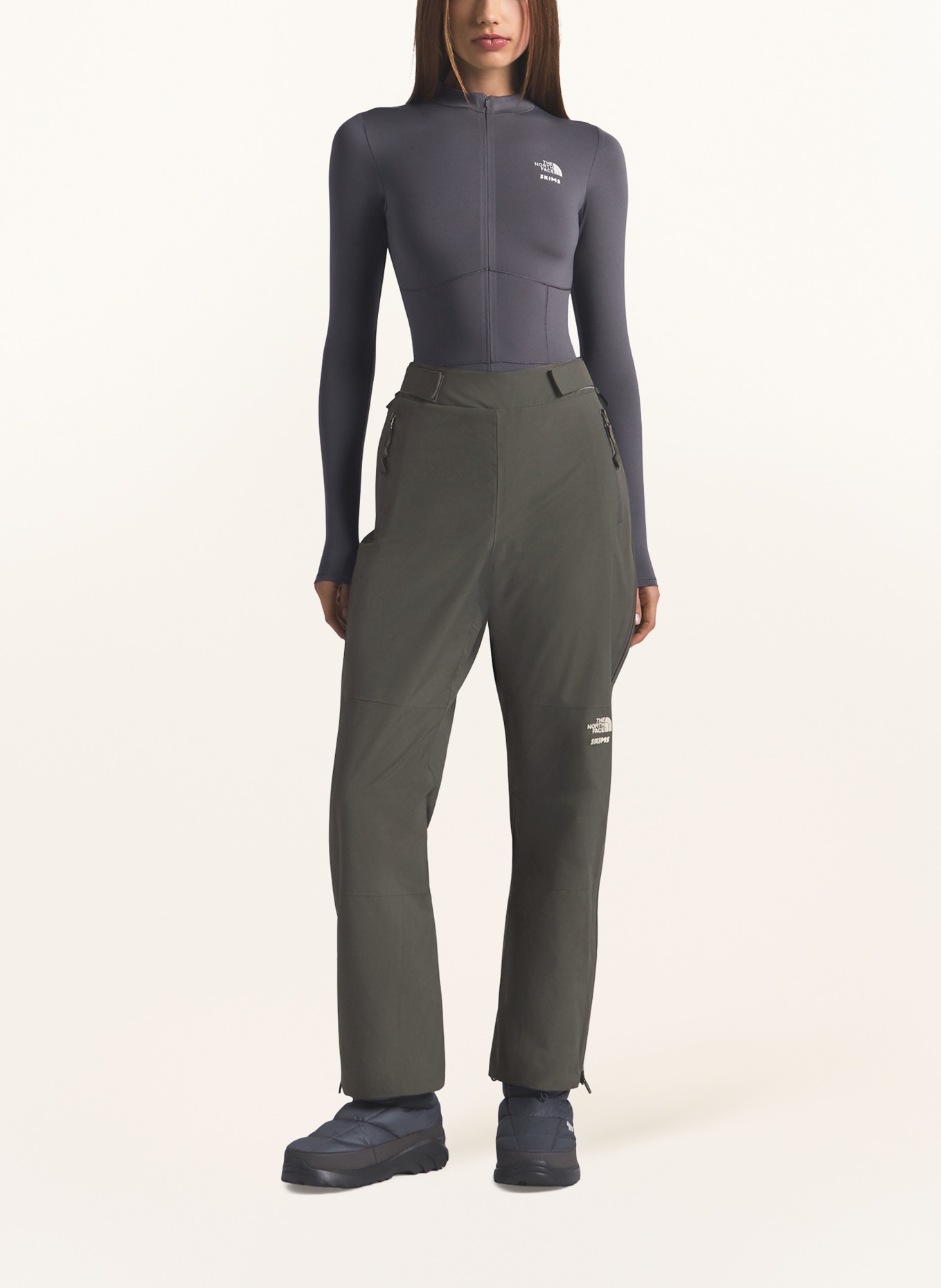 THE NORTH FACE x SKIMS Hardshellové lyžařské kalhoty TNF X PROJECT K: T8L SK Gunmetal