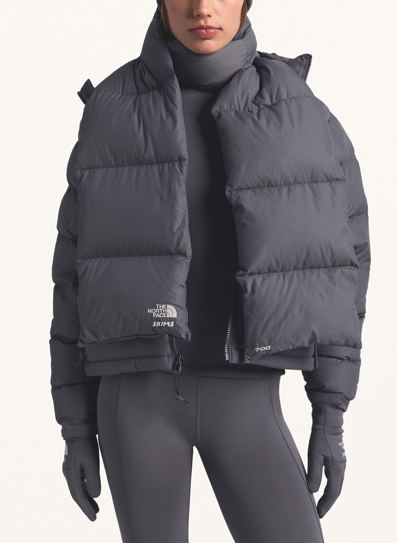 THE NORTH FACE x SKIMS Down scarf TNF X PROJECT K: T8L SK Gunmetal
