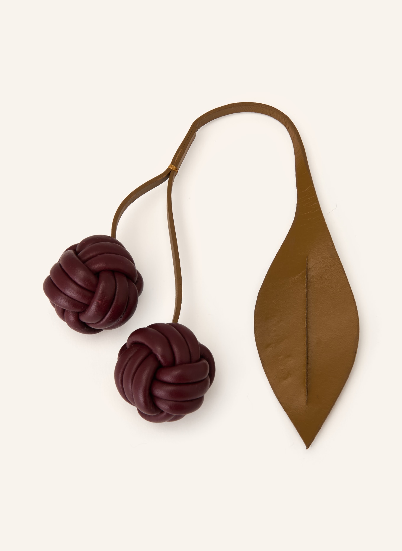 CALA JADE Taschenanhänger SAILOR CHERRY: BRAUN / DUNKELROT