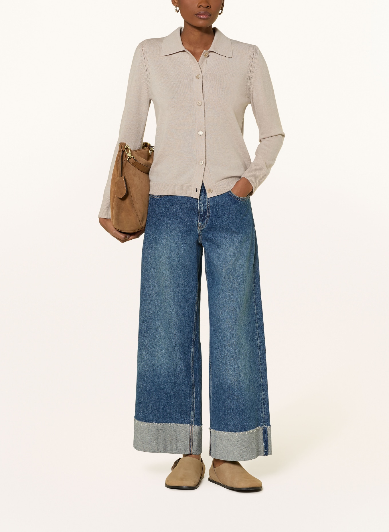 MAERZ MUENCHEN Strickjacke: BEIGE