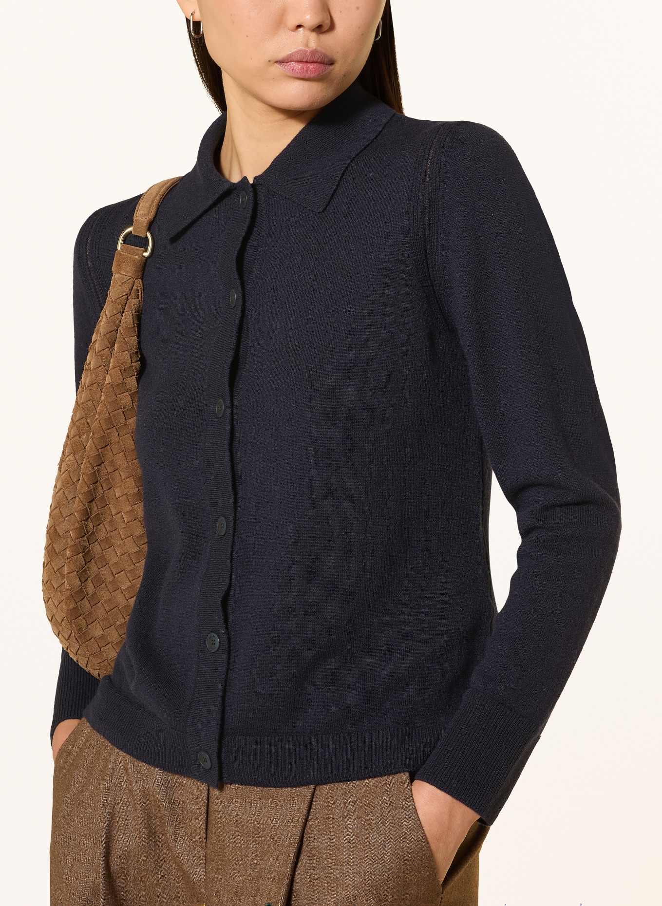 MAERZ MUENCHEN Strickjacke: DUNKELBLAU