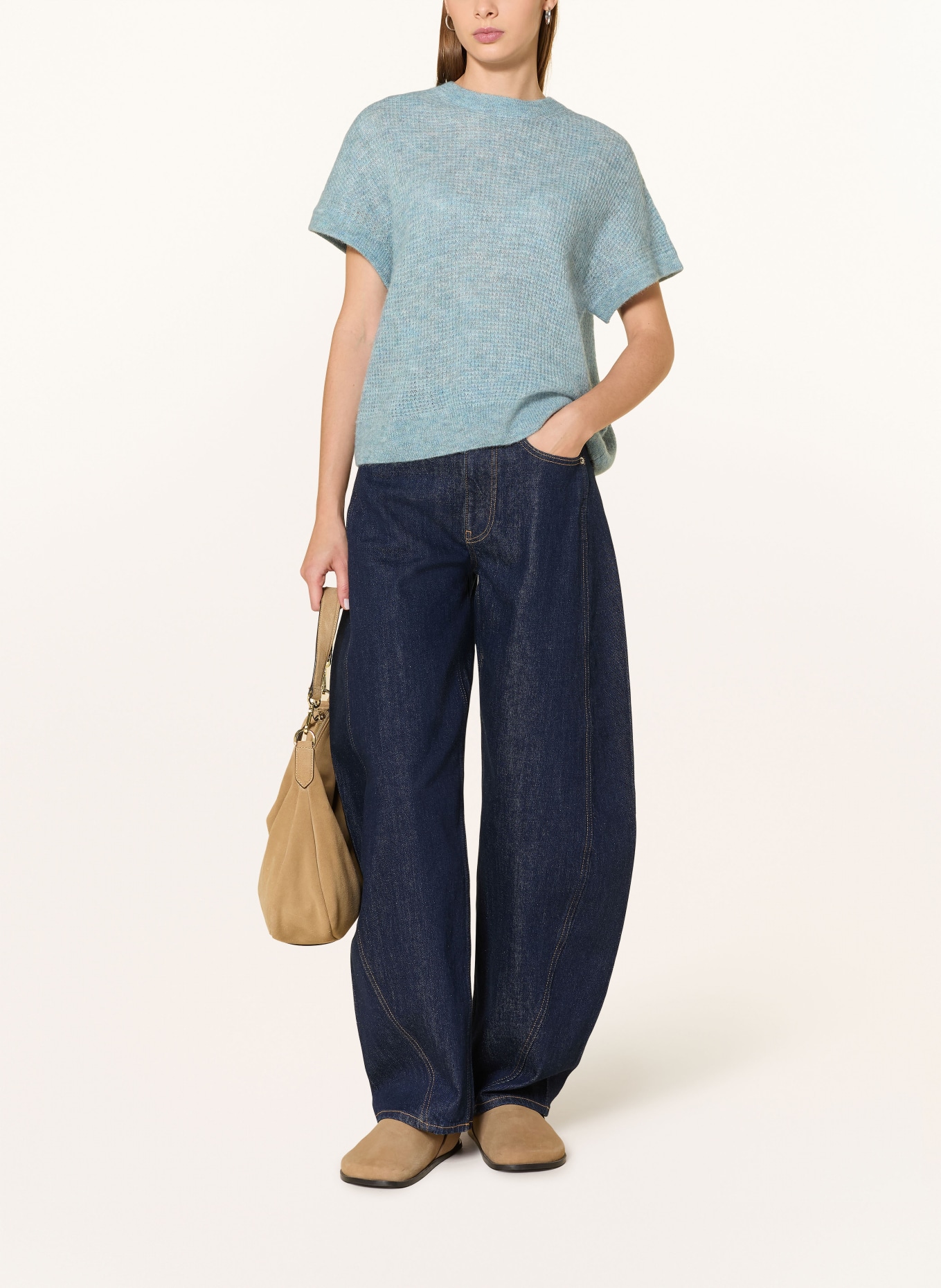 MAERZ MUENCHEN Strickshirt: PETROL