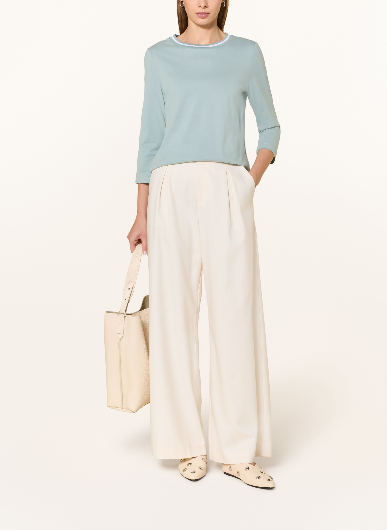 MAERZ MUENCHEN Shirt mit 3/4-Arm: PETROL