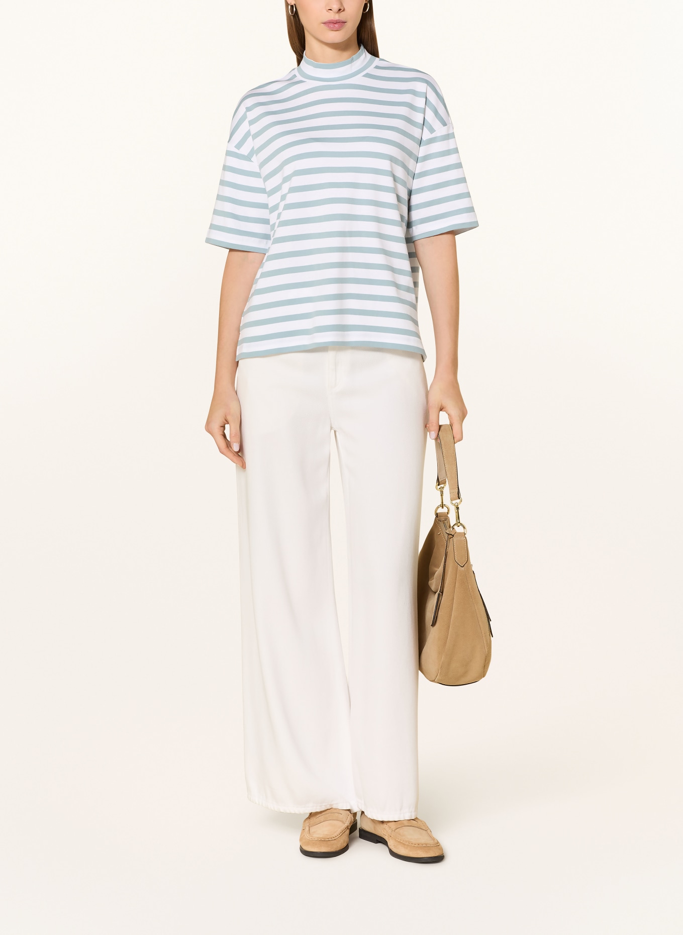 MAERZ MUENCHEN T-Shirt: PETROL / WEISS