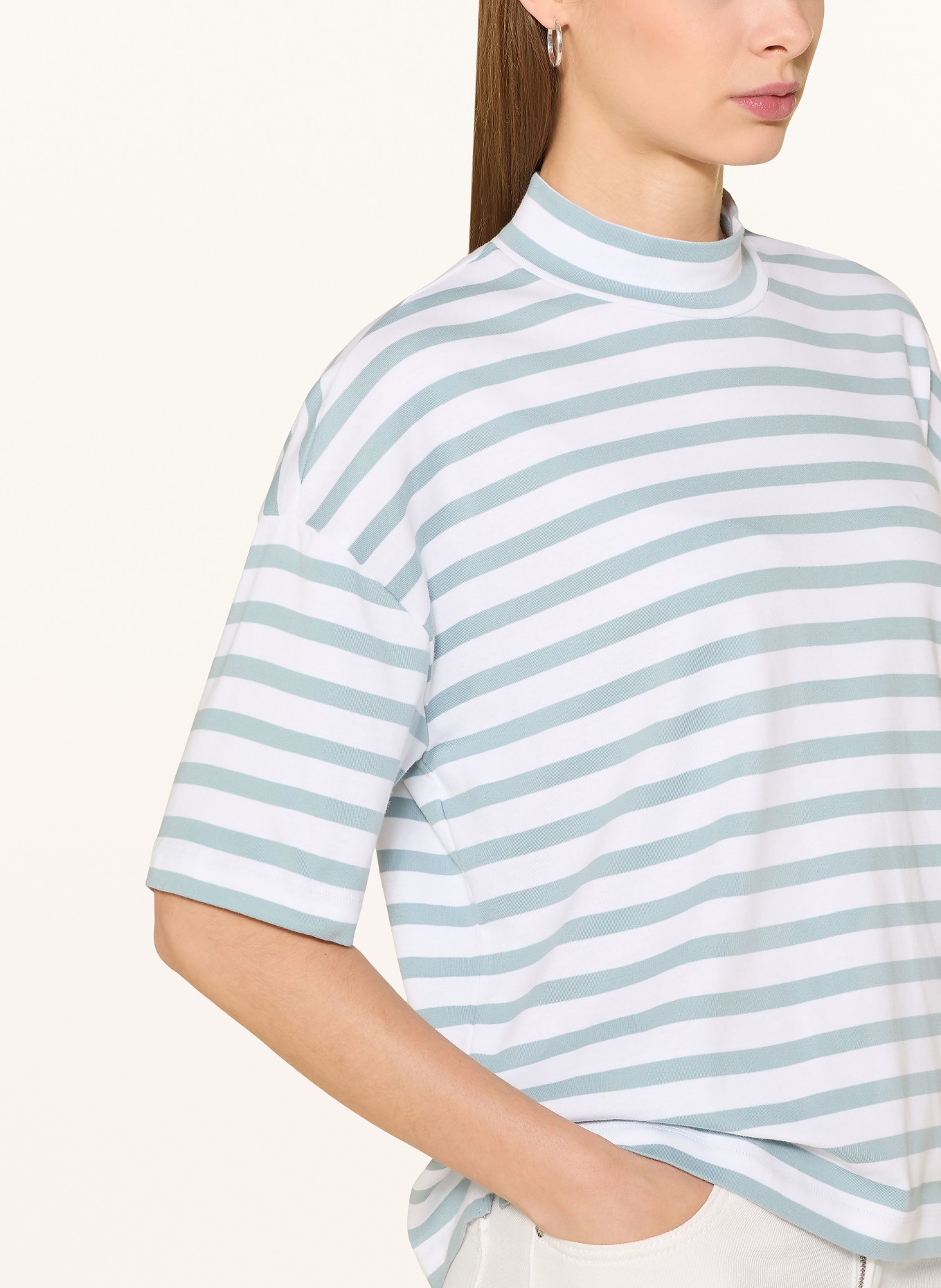 MAERZ MUENCHEN T-Shirt: PETROL / WEISS