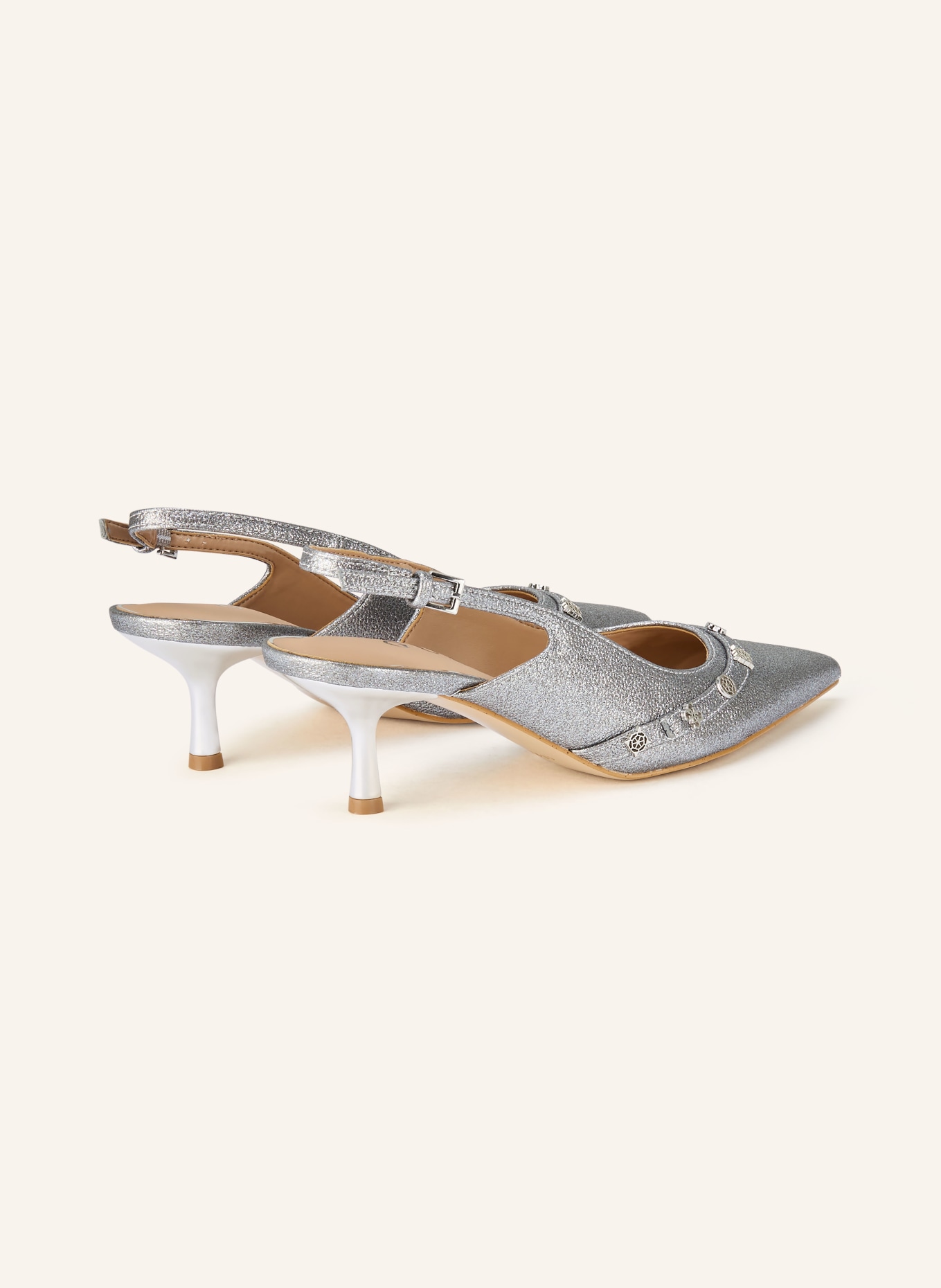 GUESS Slingpumps YANAI mit Nieten: SILBER