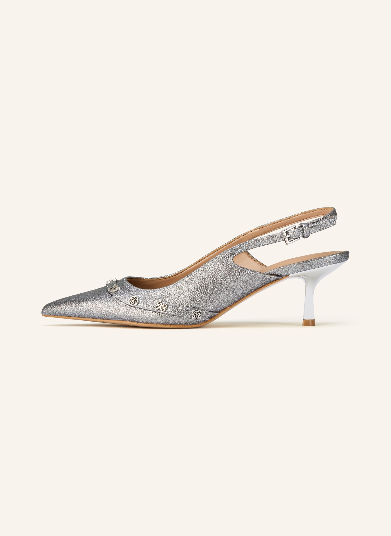 GUESS Slingpumps YANAI mit Nieten: SILBER