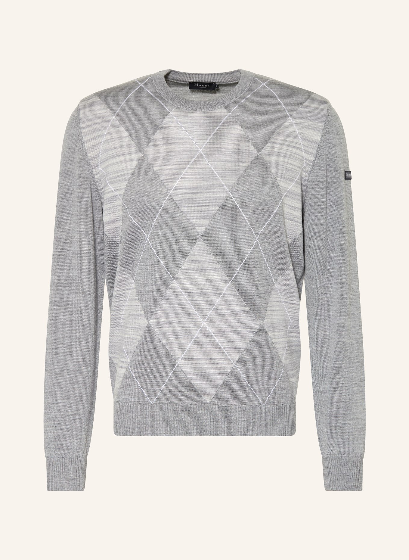 MAERZ MUENCHEN Pullover: GRAU / HELLGRAU