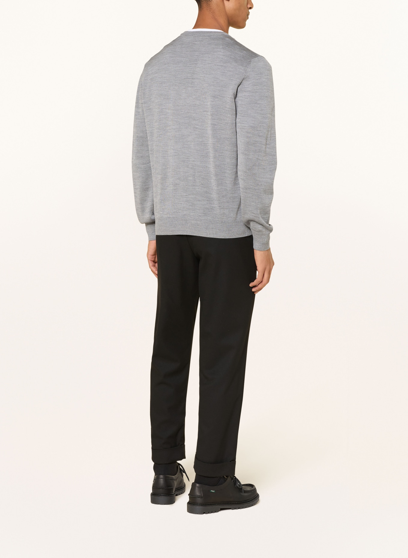 MAERZ MUENCHEN Pullover: GRAU / HELLGRAU