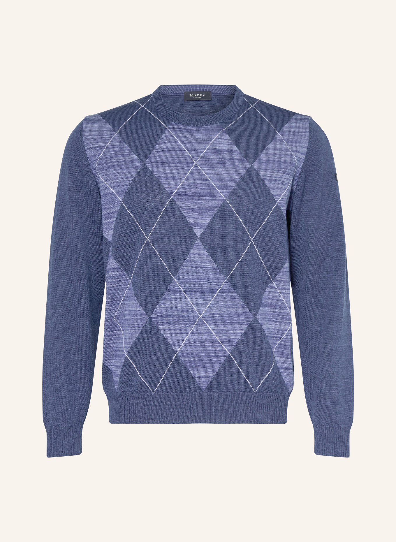 MAERZ MUENCHEN Pullover: BLAU / HELLLILA / WEISS