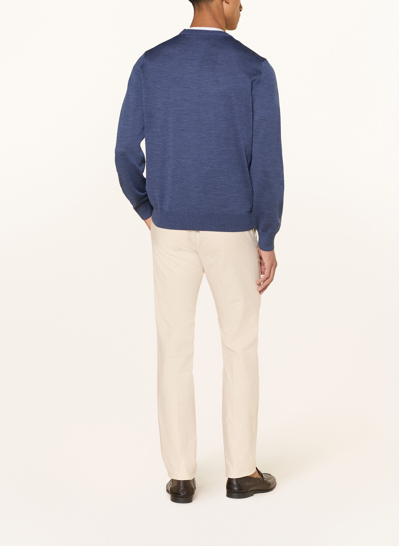 MAERZ MUENCHEN Pullover: BLAU / HELLLILA / WEISS